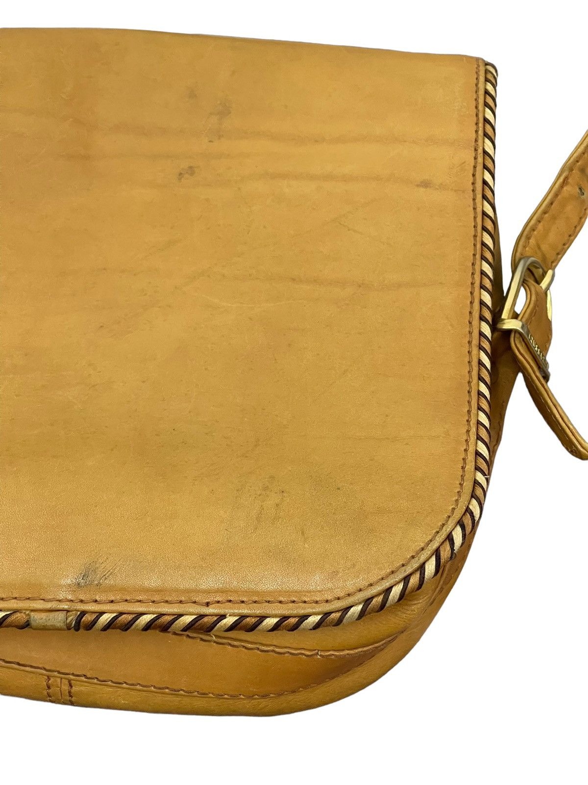 Japanese Brand Cross Body Vtg Trussardi Italy Full Leather Bag 1🟩 Size ONE SIZE - 17 Thumbnail
