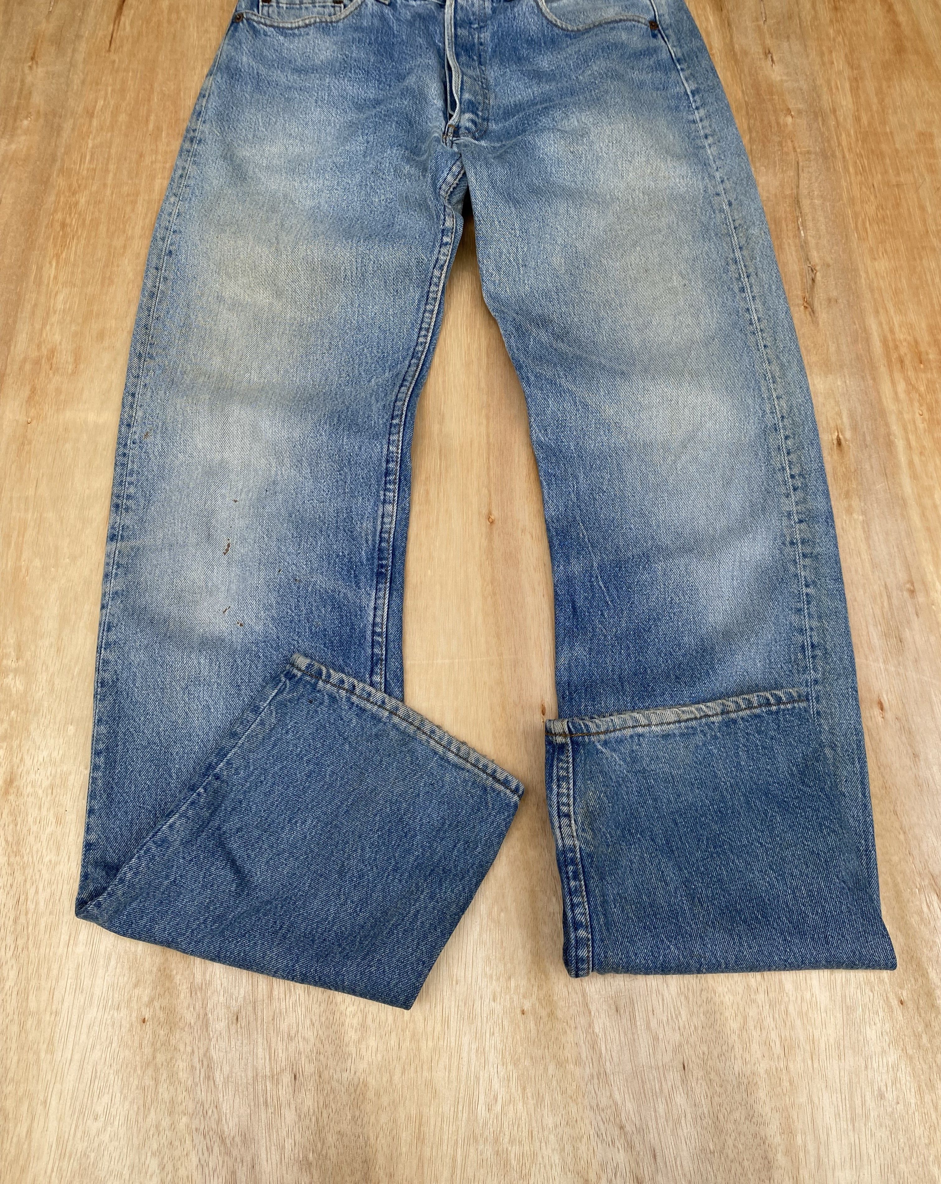 Levi's × Vintage Vintage 70s Levis 501 Single R Distressed dirty stonewash Size US 32 / EU 48 - 5 Thumbnail