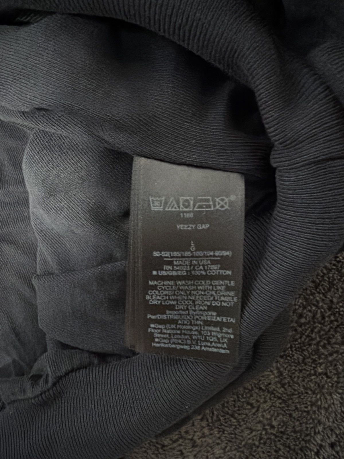 Kanye West × Los Angeles Apparel Yeezy Gap Balenciaga Washed Black Hoodie Size US L / EU 52-54 / 3 - 4 Thumbnail