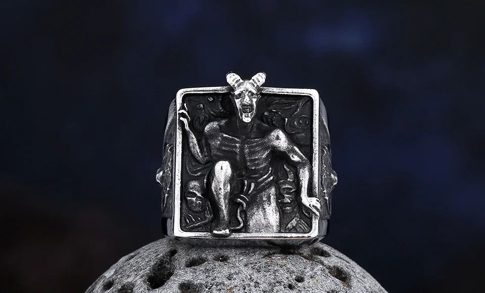 Jewelry Satanic Baphomet Goat Ring | Grailed