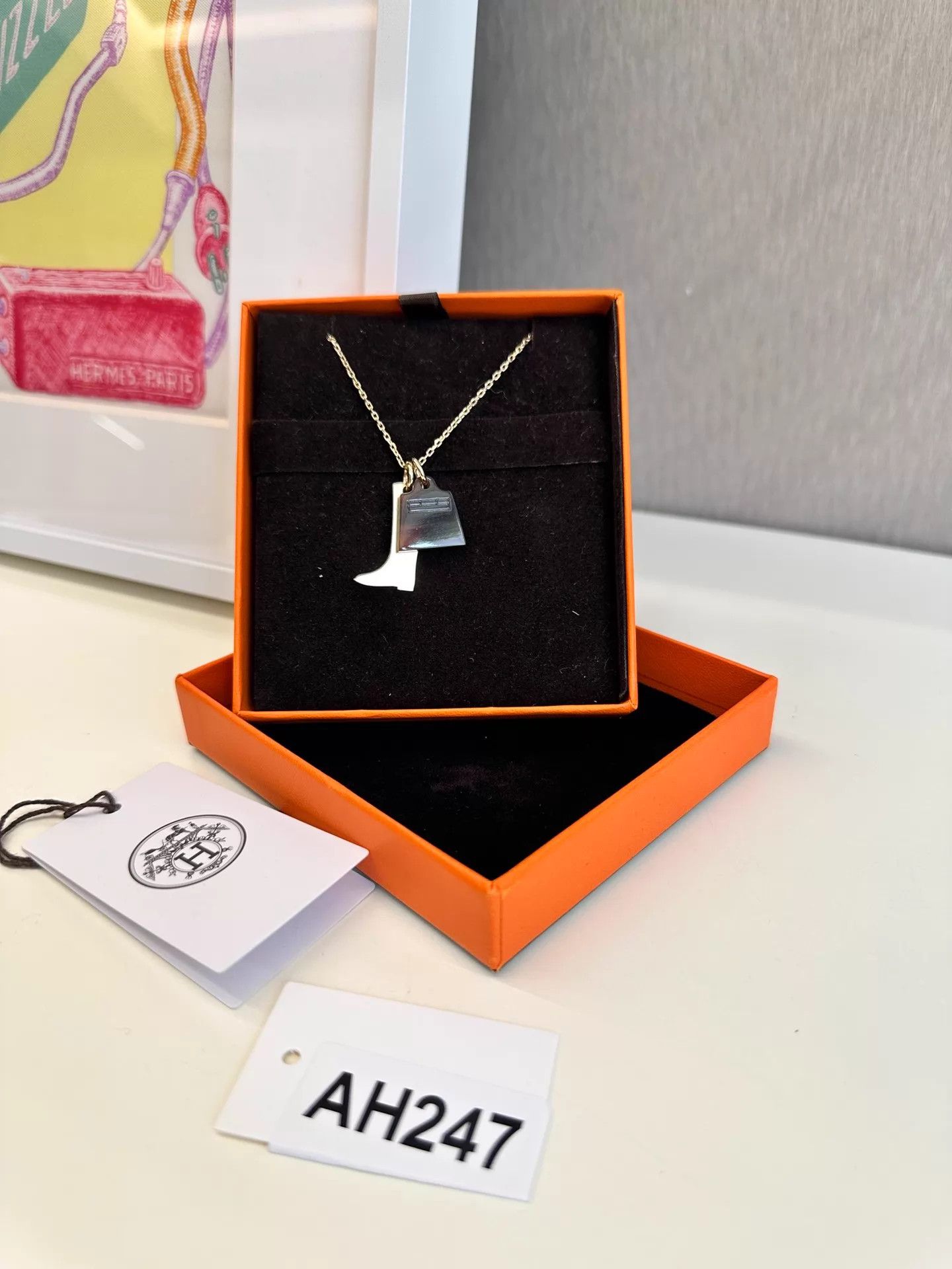 Hermes HERMES Kelly Boot Necklace 50cm Chain AH247 Unused Size ONE SIZE - 1 Thumbnail