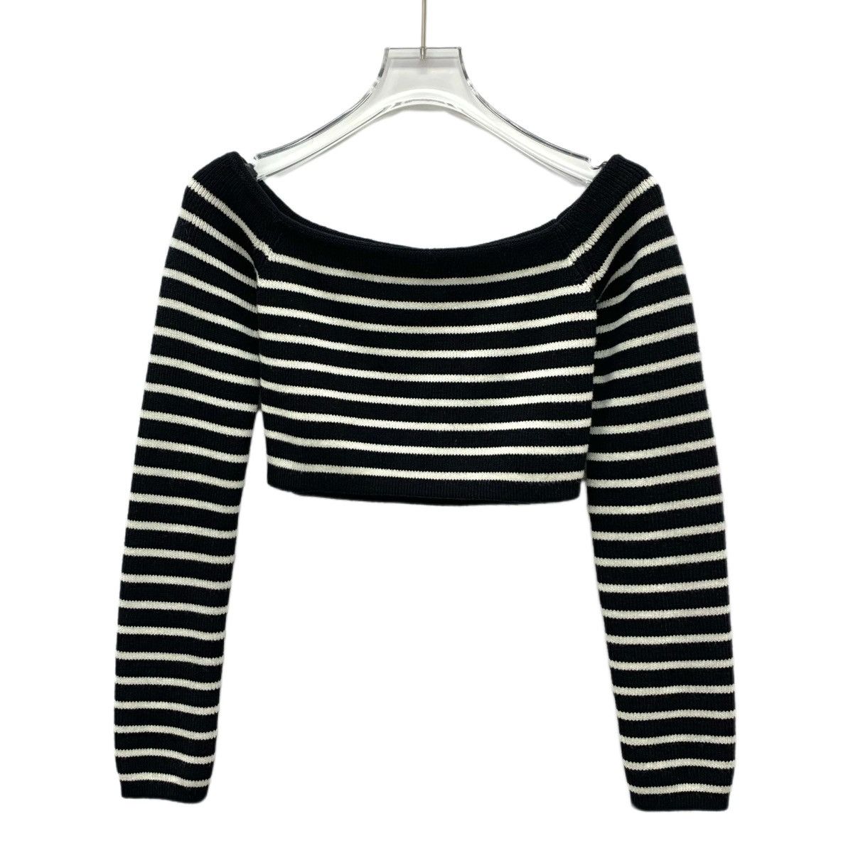 Yves Saint Laurent Yves Saint Laurent Striped Long Sleeve Knit Sweater K26WX Size S / US 4 / IT 40 - 1 Thumbnail