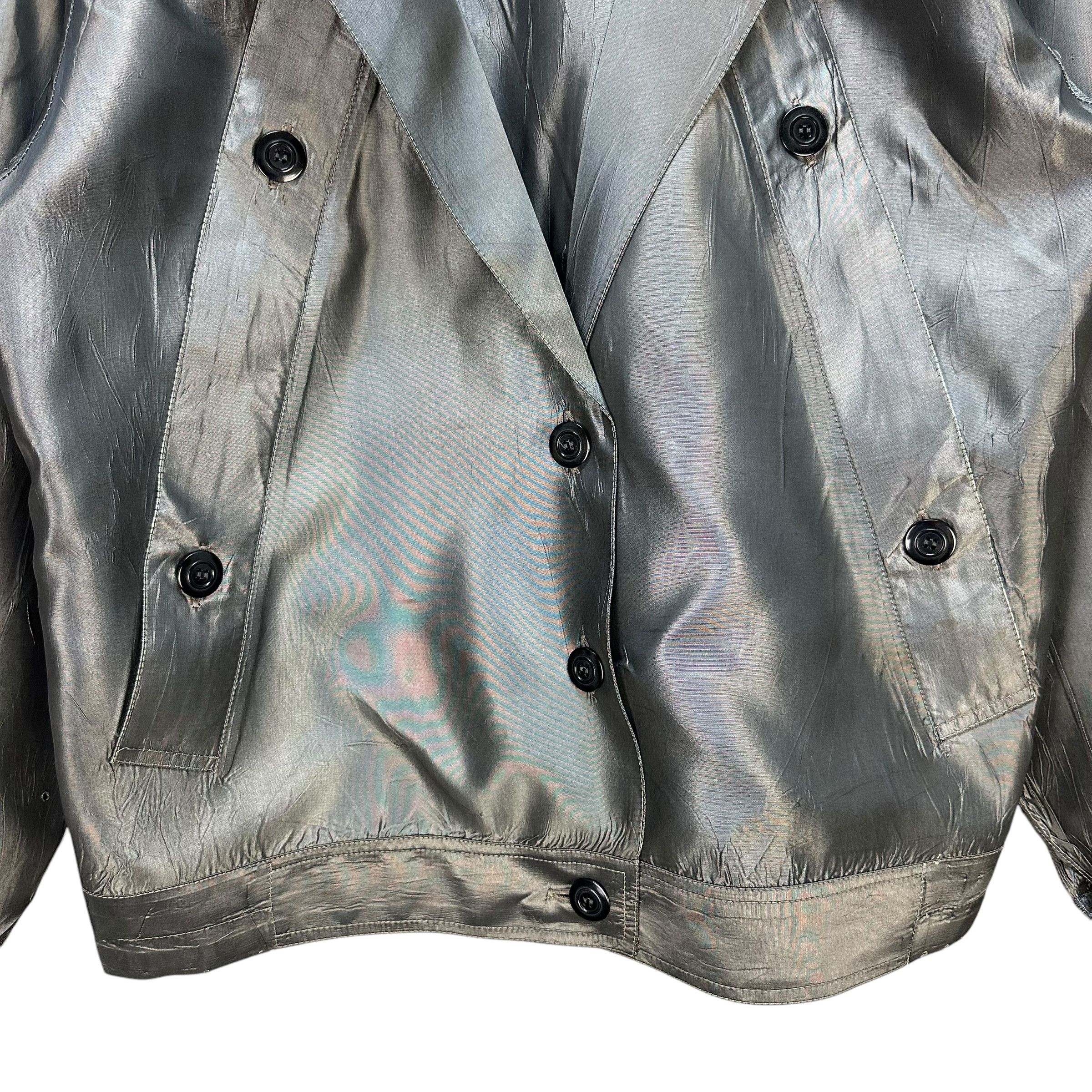 Vintage 90's SUSANNA BEVERLY HILLS Shiny Grey Jacket #A75-1812 Size S / US 4 / IT 40 - 3 Thumbnail