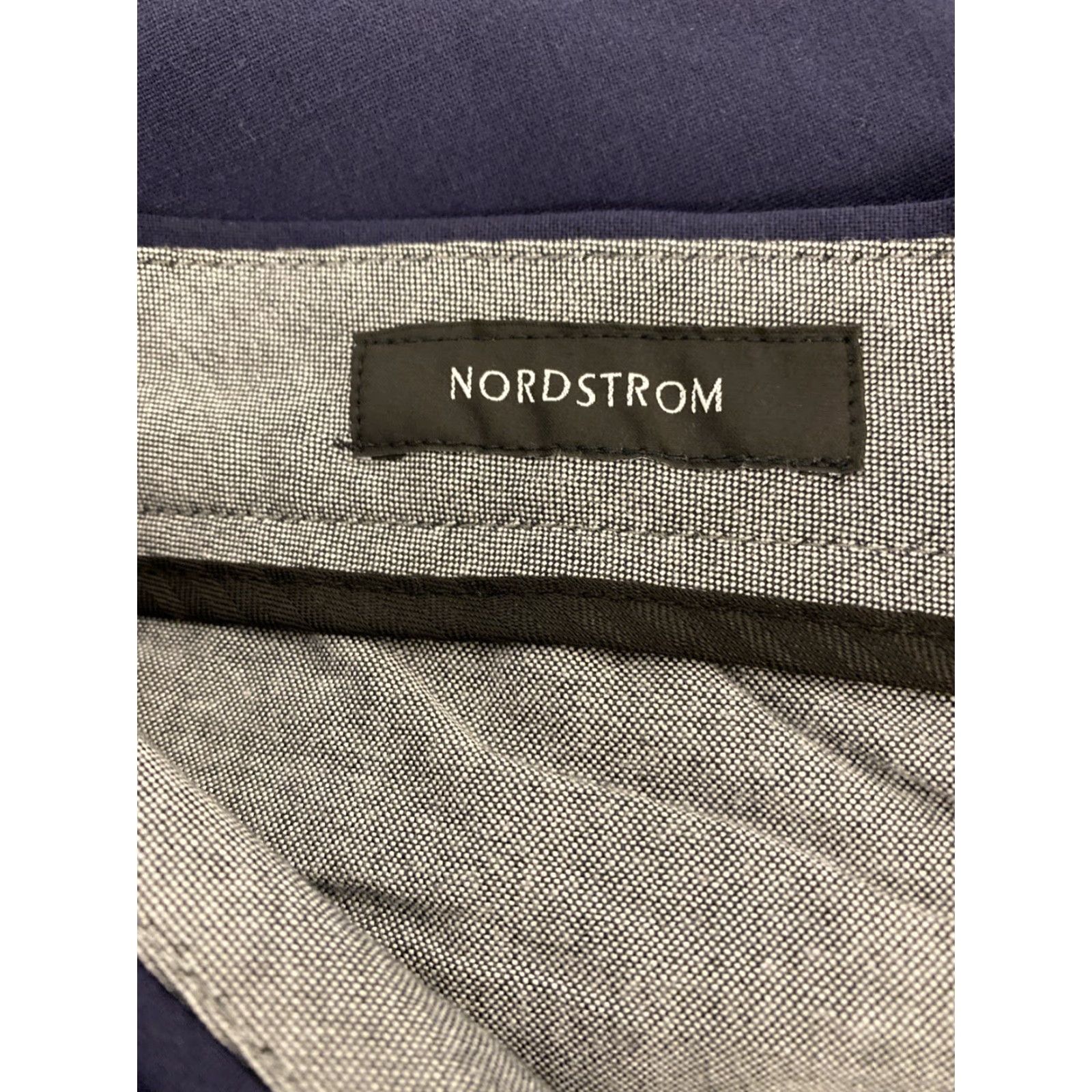 Nordstrom VINTAGE Nordstrom Men's Pants Dress Trousers Flat Front Wool Blend Navy 36x33 Casual Business Size US 36 / EU 52 - 7 Thumbnail