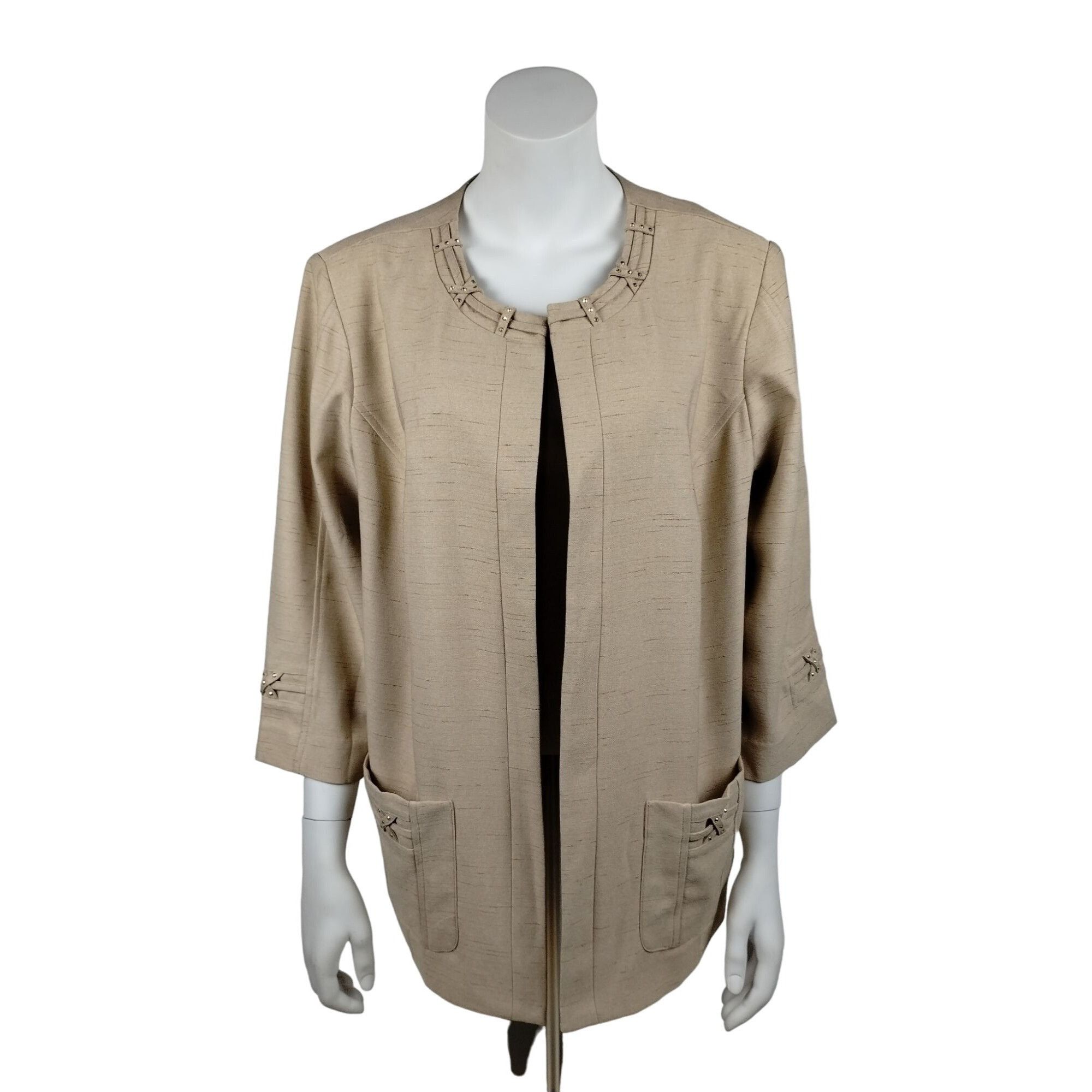 Designer Alfred Dunner Womens 18W Blazer Jacket Sheer Romance with Em Size XXL / US 16-18 / IT 52-54 - 1 Thumbnail