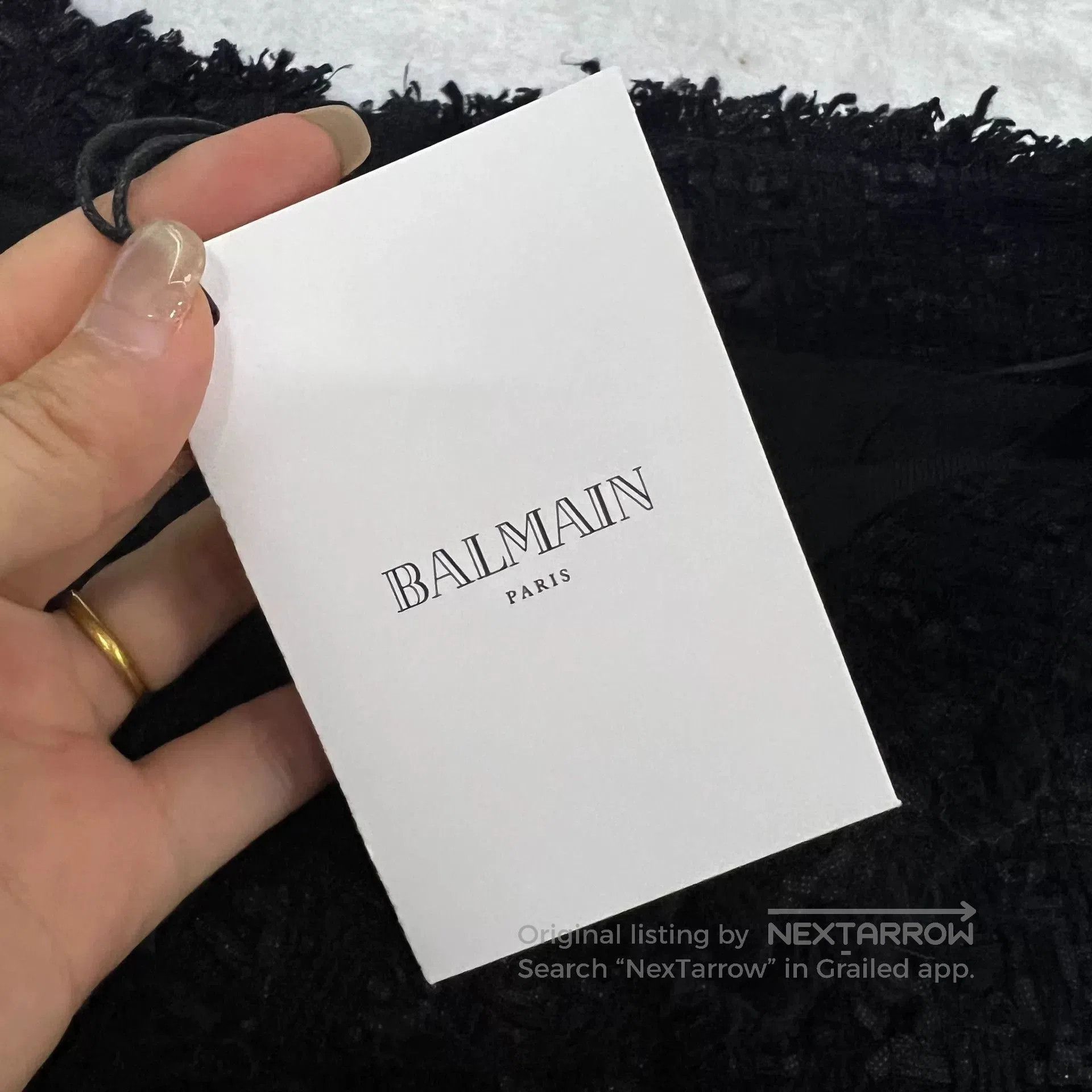 Balmain balmain asymmetrical woven mini skirt. Size 33" - 4 Thumbnail