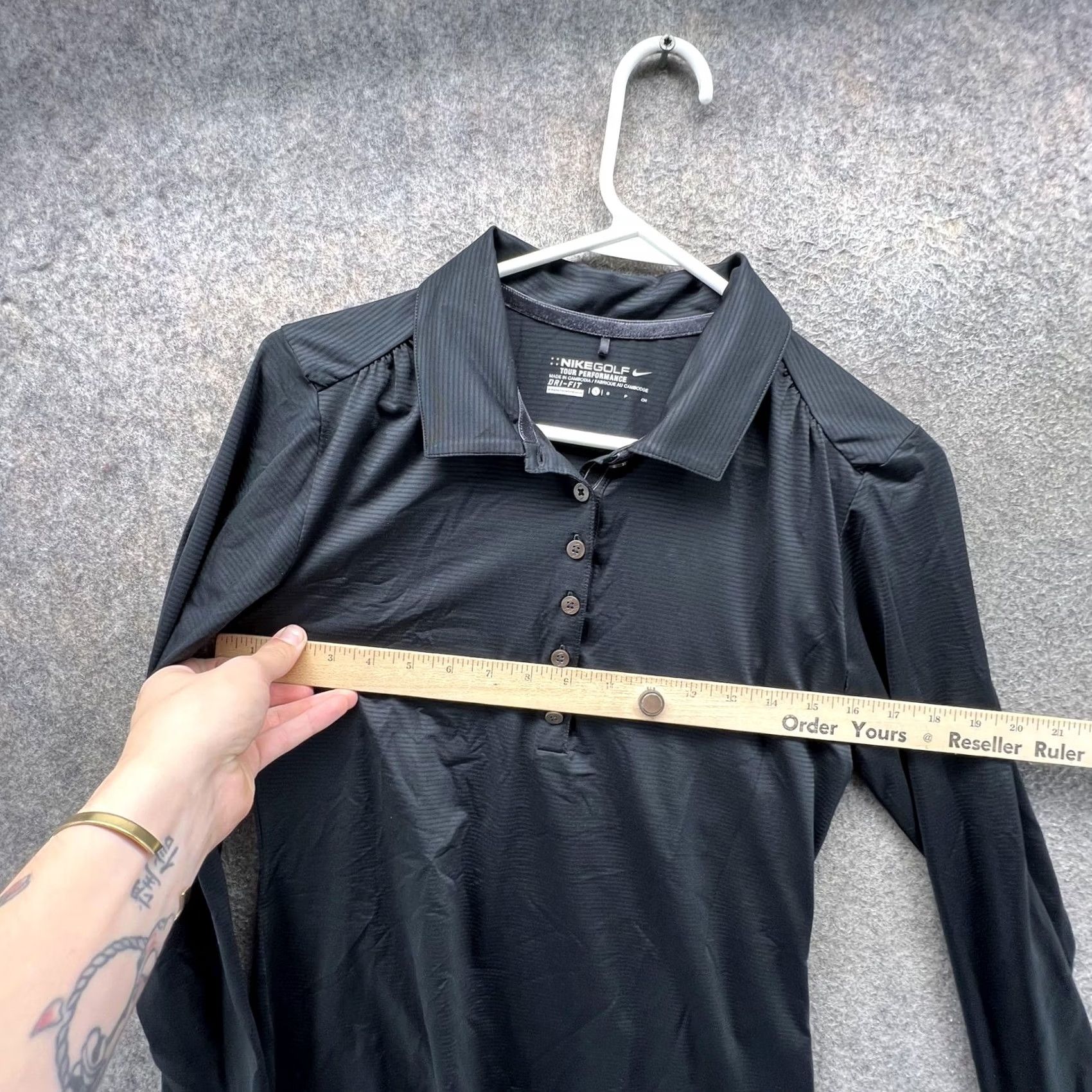 Nike Nike Golf Dri-FIT Polo Shirt Womens Small Black Long Sleeve Tour Performance Shirt Size S / US 4 / IT 40 - 5 Thumbnail