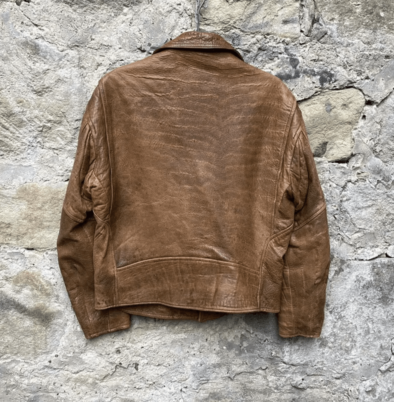 Vintage Vintage 80s Punk Brown Distressed Leather Biker Jacket Size US L / EU 52-54 / 3 - 5 Thumbnail