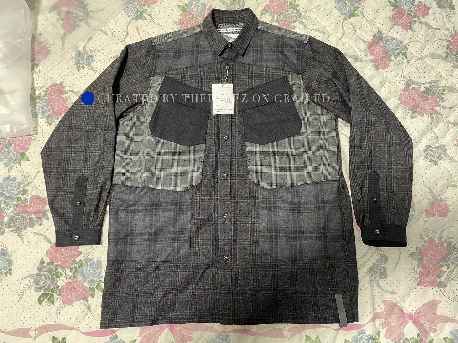 White Mountaineering Oversized Glen Check Wool Blend Shirt Size US S / EU 44-46 / 1 - 1 Thumbnail