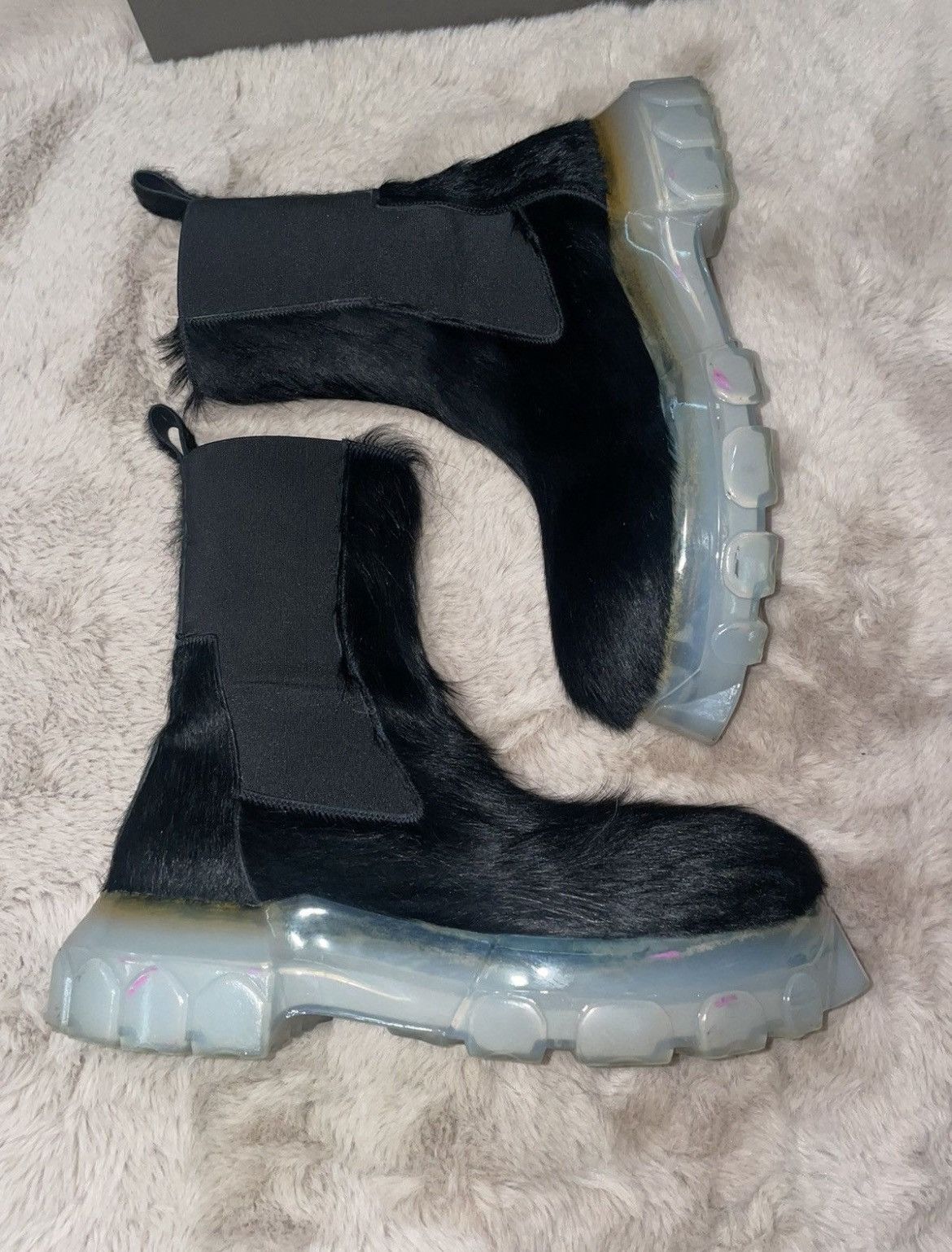 Rick Owens Rick Owens Pony Hair Bozo Beatle Tractor Boots Size US 11 / EU 44 - 3 Thumbnail
