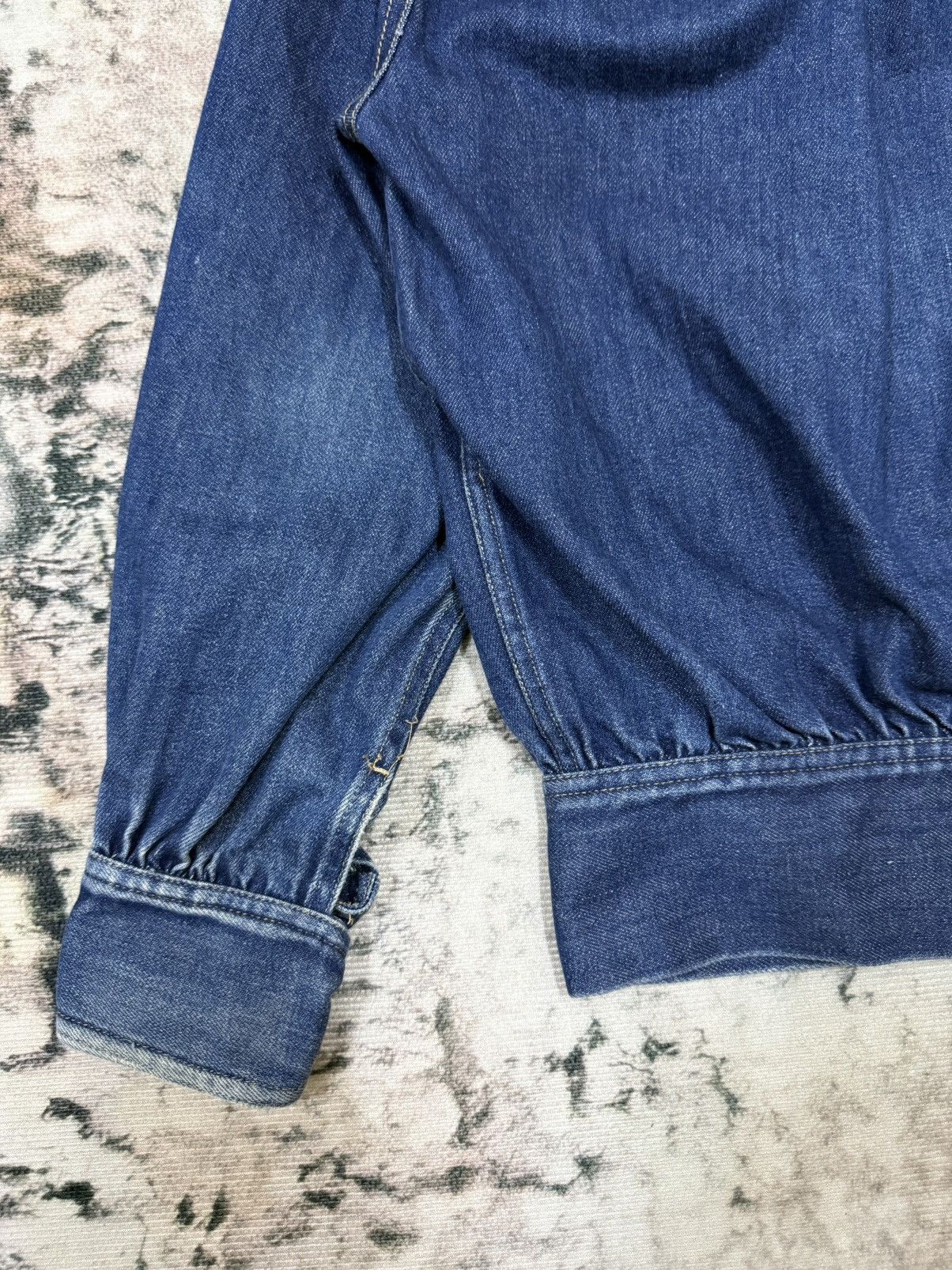 Japanese Brand × Norma Kamali × Vintage Norma Kamali Denim Bomber Jacket Size S / US 4 / IT 40 - 12 Thumbnail