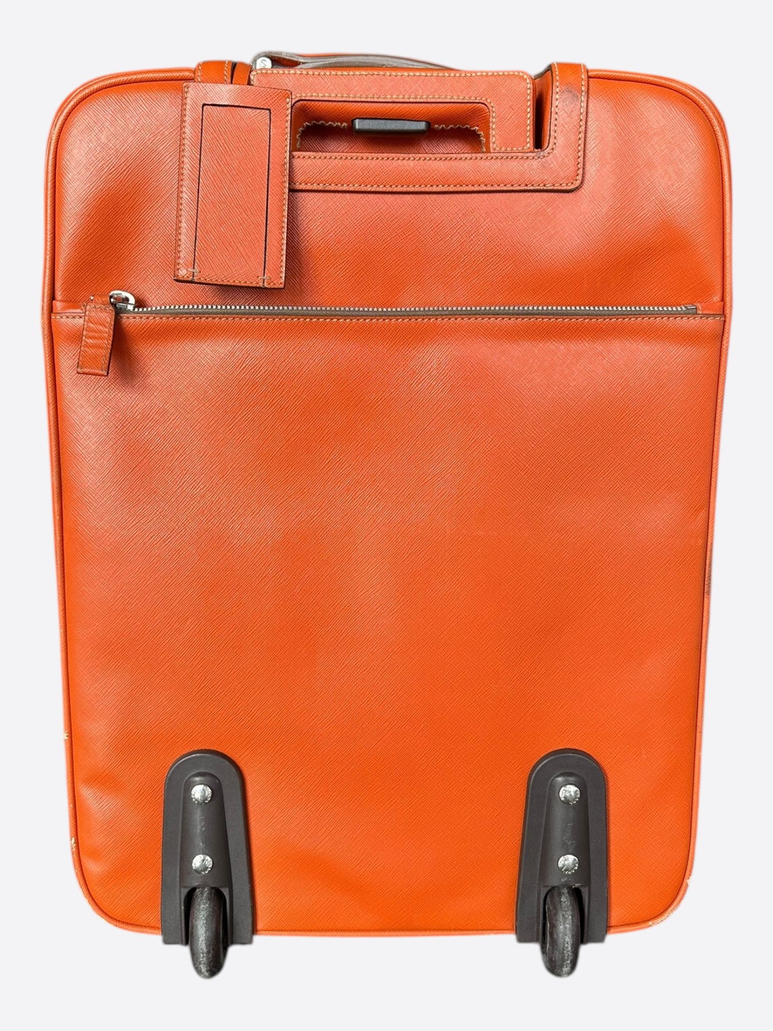 Prada Prada Orange Saffiano Carry-On Suitcase Size ONE SIZE - 3 Thumbnail