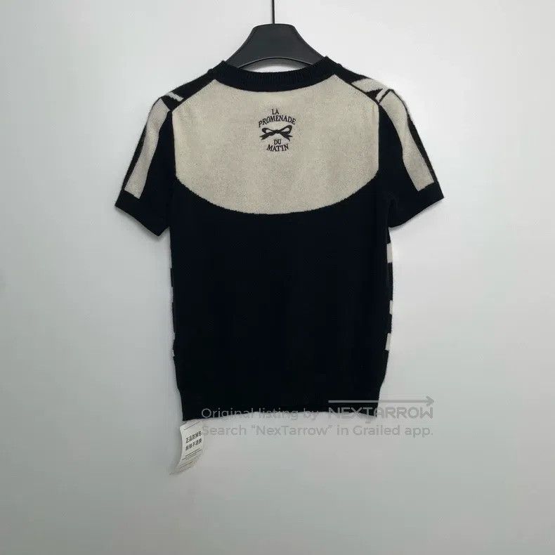 Hermes Hermes Black and White Short Sleeve Sweater Size XS / US 0-2 / IT 36-38 - 4 Thumbnail