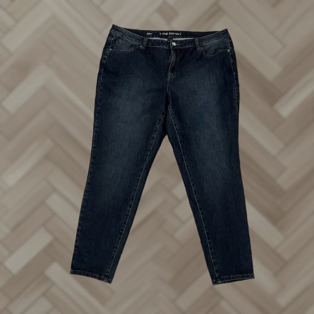 Vintage Lane Bryant Jeans Womens Blue Denim Mid Rise Skinny Size 22 NWT B Size 40" / US 18 - 1 Thumbnail