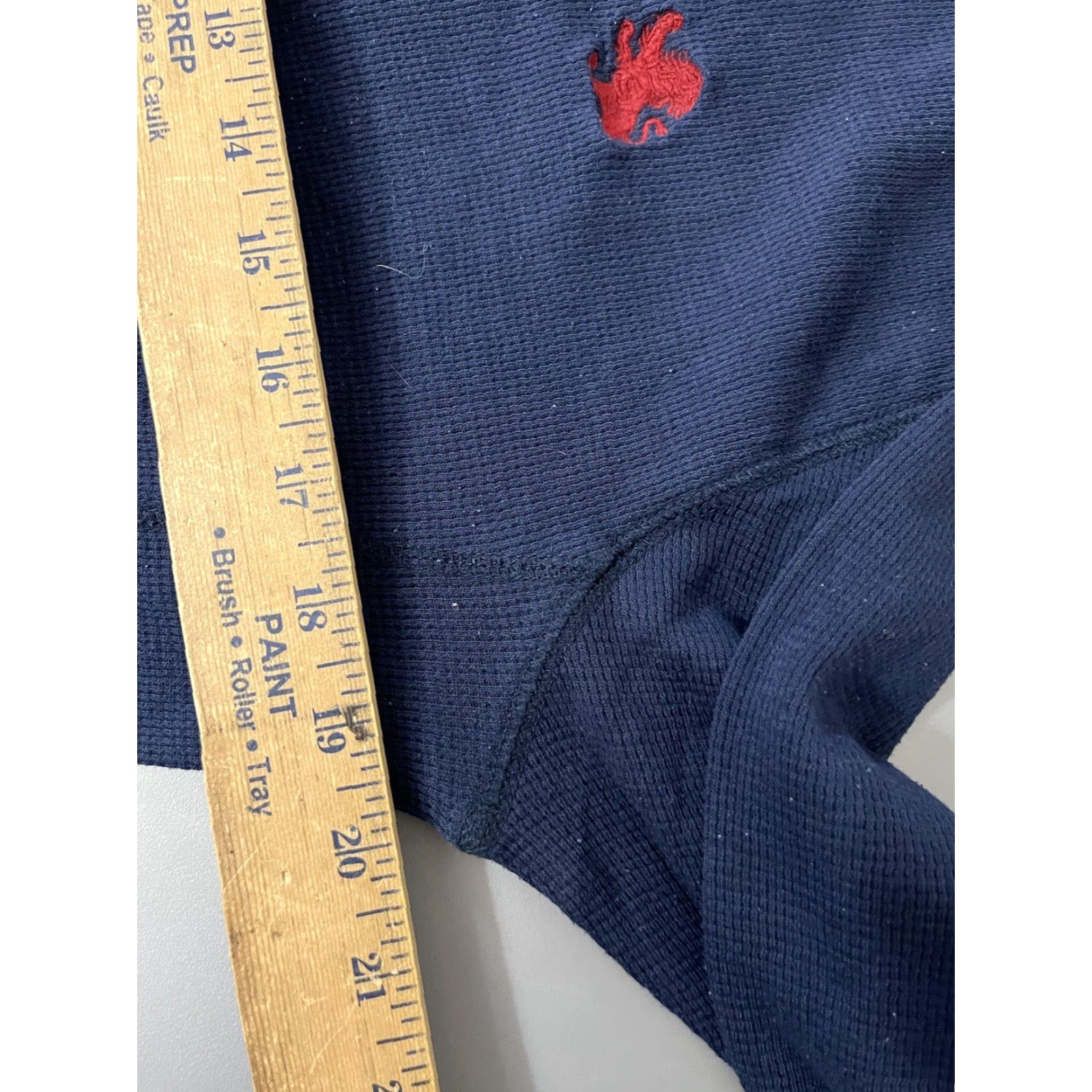 Express Express Long Sleeve Waffle Knit Thermal Crew Neck Navy Blue Men's Size Medium Size US M / EU 48-50 / 2 - 6 Thumbnail