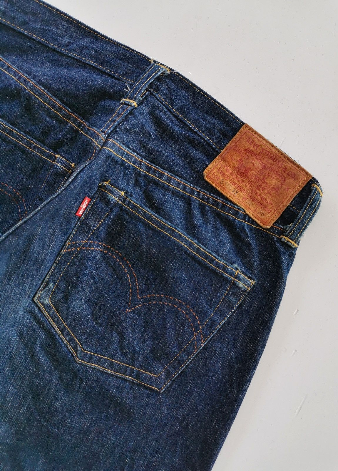 LVC × Levi's × Levi's Vintage Clothing Levis S501XX Selvedge Denim Jeans Rare Design Size US 29 - 4 Thumbnail