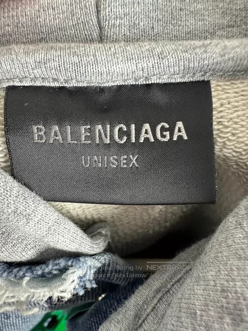 Balenciaga Balenciaga Embroidered Logo Hooded Denim Jacket Size US S / EU 44-46 / 1 - 3 Thumbnail