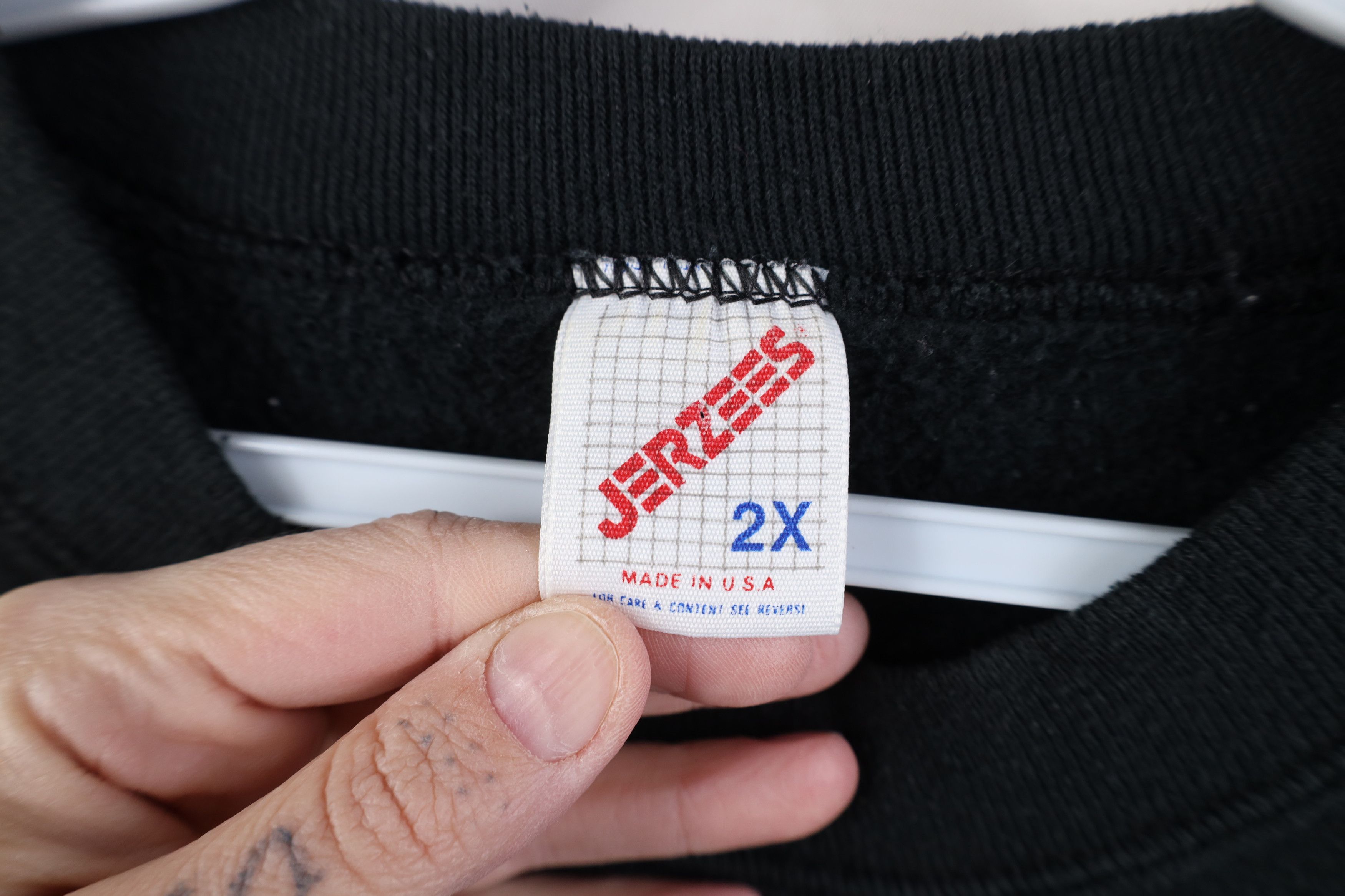 Vintage Vintage 90s Streetwear Blank Crewneck Sweatshirt Black USA Size XXL / US 16-18 / IT 52-54 - 7 Thumbnail
