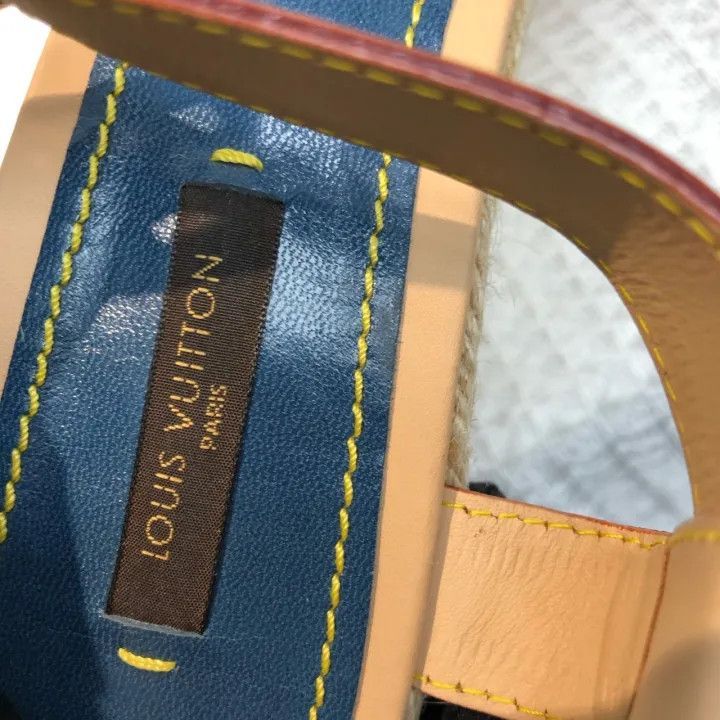 Louis Vuitton Louis Vuitton Classic Monogram Wedge Sandals -2508 Size US 8 / IT 38 - 5 Thumbnail