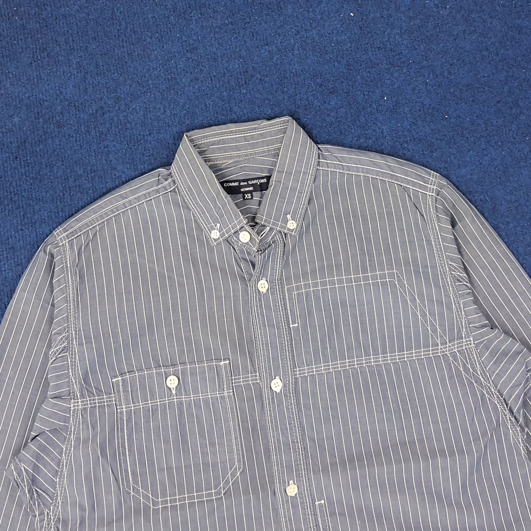 Comme des Garcons Homme × Japanese Brand × Vintage Vintage Comme Des Garcons Homme Button Up Shirt C219N51 Size US S / EU 44-46 / 1 - 2 Thumbnail