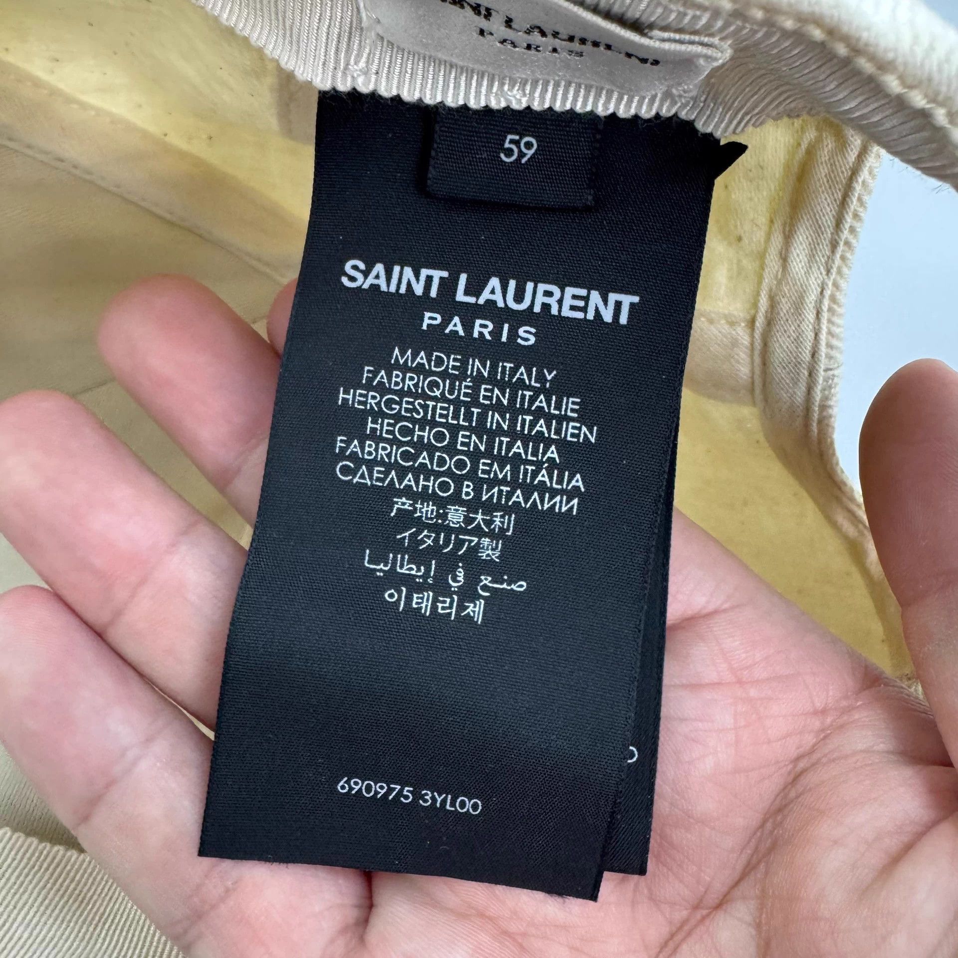 Saint Laurent Paris Saint Laurent Embroidered Logo Hat 59cm 99 New Size ONE SIZE - 7 Thumbnail