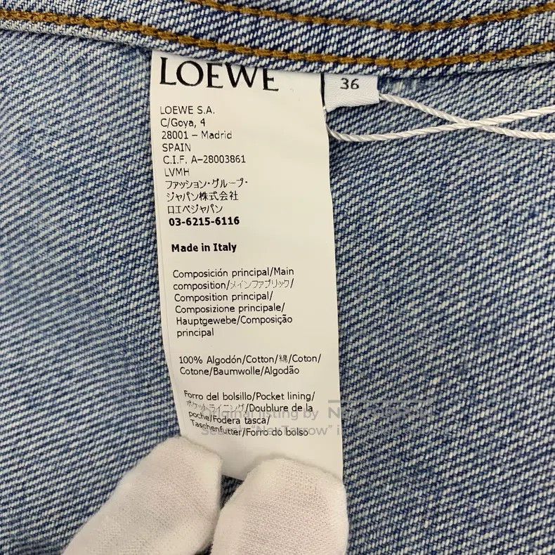 Loewe Loewe Blue washed vintage denim shirt jacket with single-b Size XS / US 0-2 / IT 36-38 - 8 Thumbnail