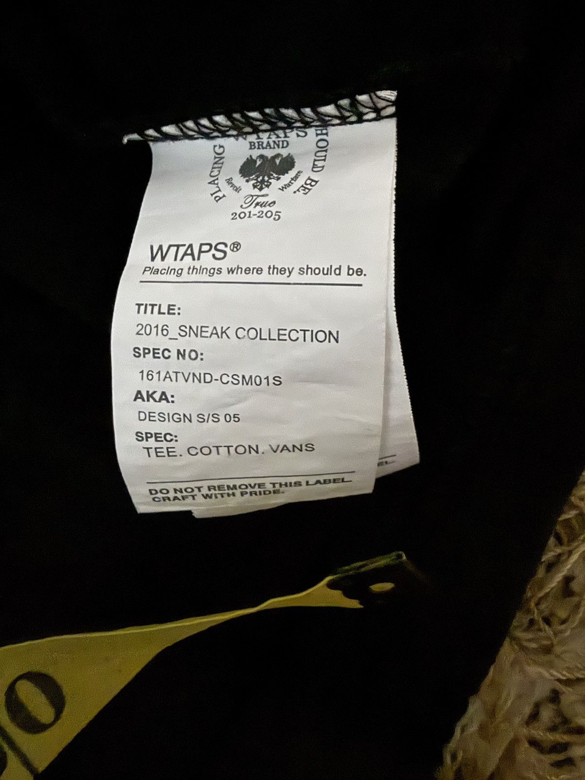Vans × Wtaps Vault By Vans X Wtaps Tee Size US M / EU 48-50 / 2 - 7 Thumbnail