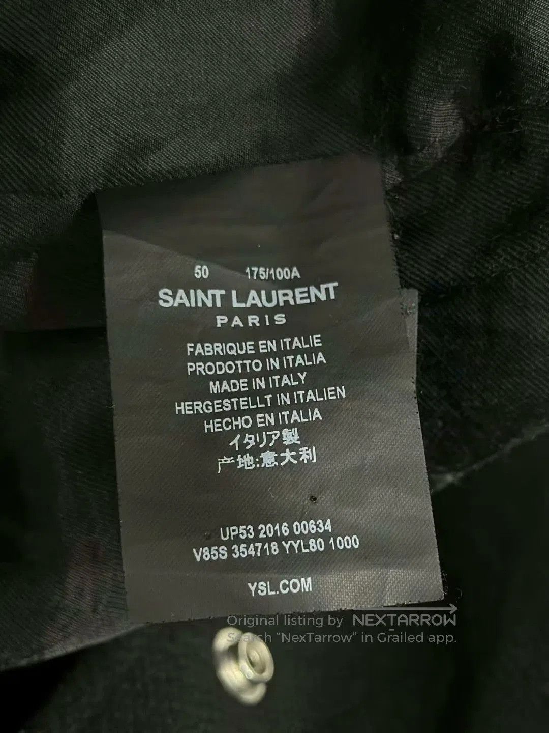 Saint Laurent Paris black and white classic baseball jacket. Size US L / EU 52-54 / 3 - 5 Thumbnail
