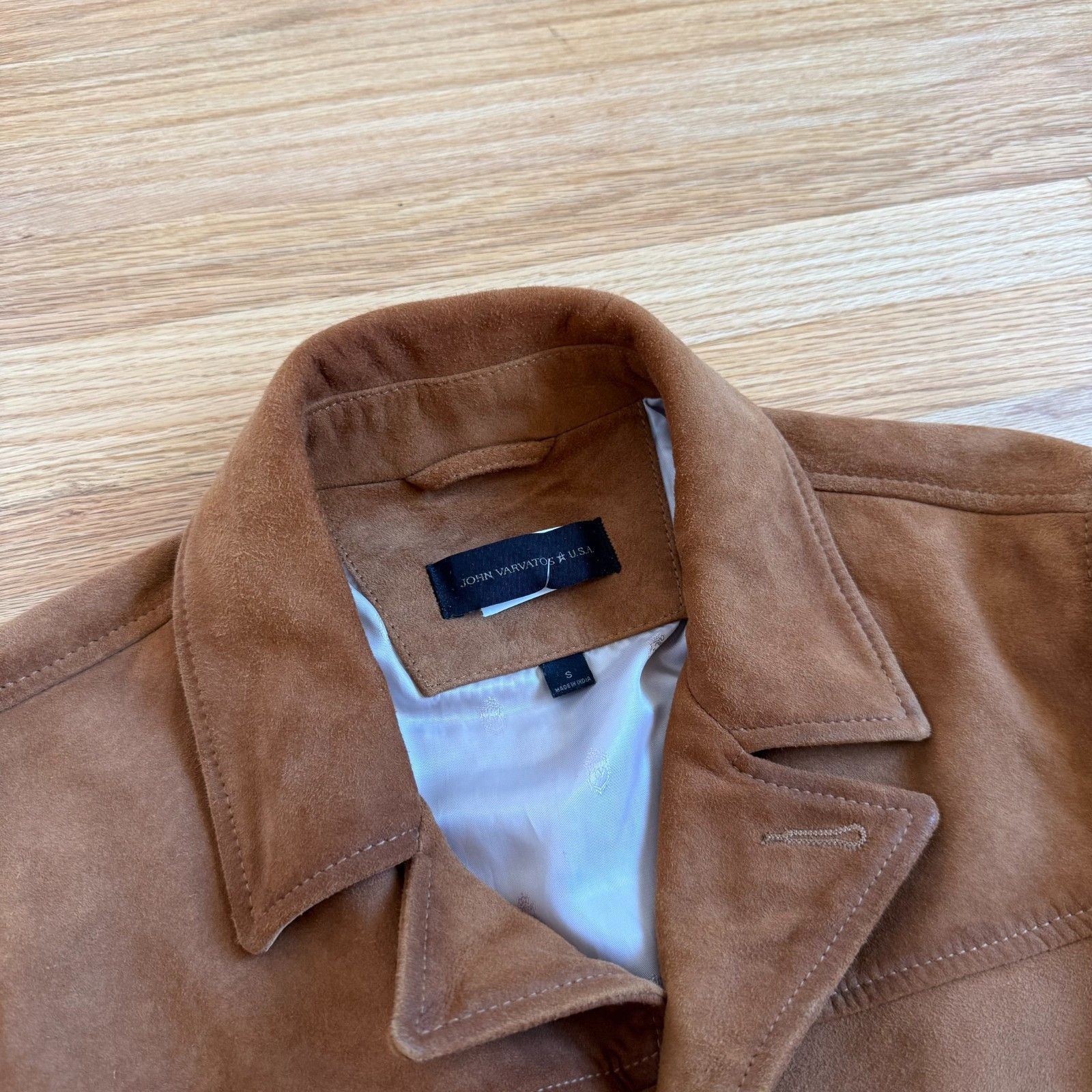 John Varvatos John Varvatos Sundance Brown Sheep Skin Suede Leather Jacket Size US S / EU 44-46 / 1 - 11 Thumbnail