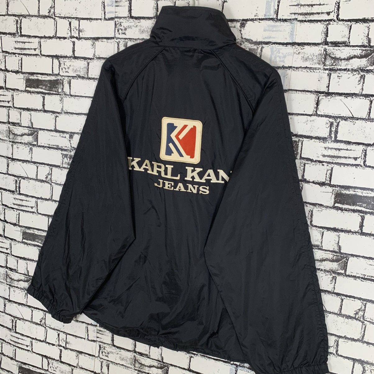 Designer × Karl Kani × Vintage Vintage intage Karl Kani Jeans Light Zip Up Jacket Big Logo Size US L / EU 52-54 / 3 - 7 Thumbnail