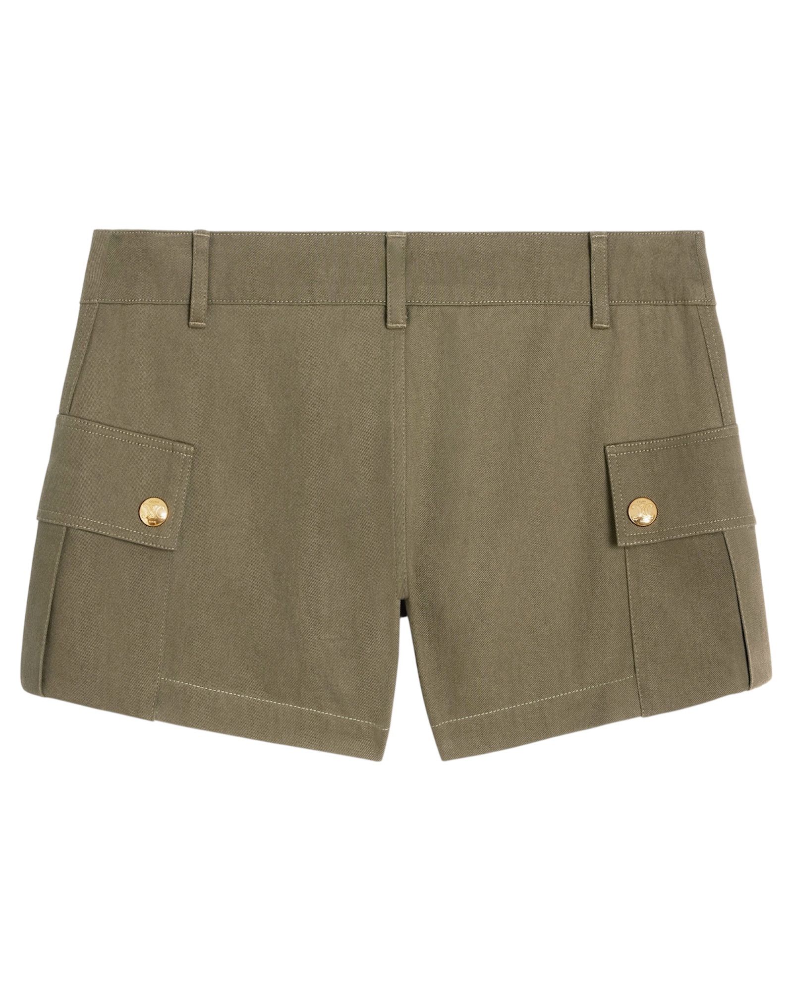 Celine 2Z426177R.02KK Mini Cargo Shorts in Plain Cotton Size 28" / US 6 / IT 42 - 2 Thumbnail