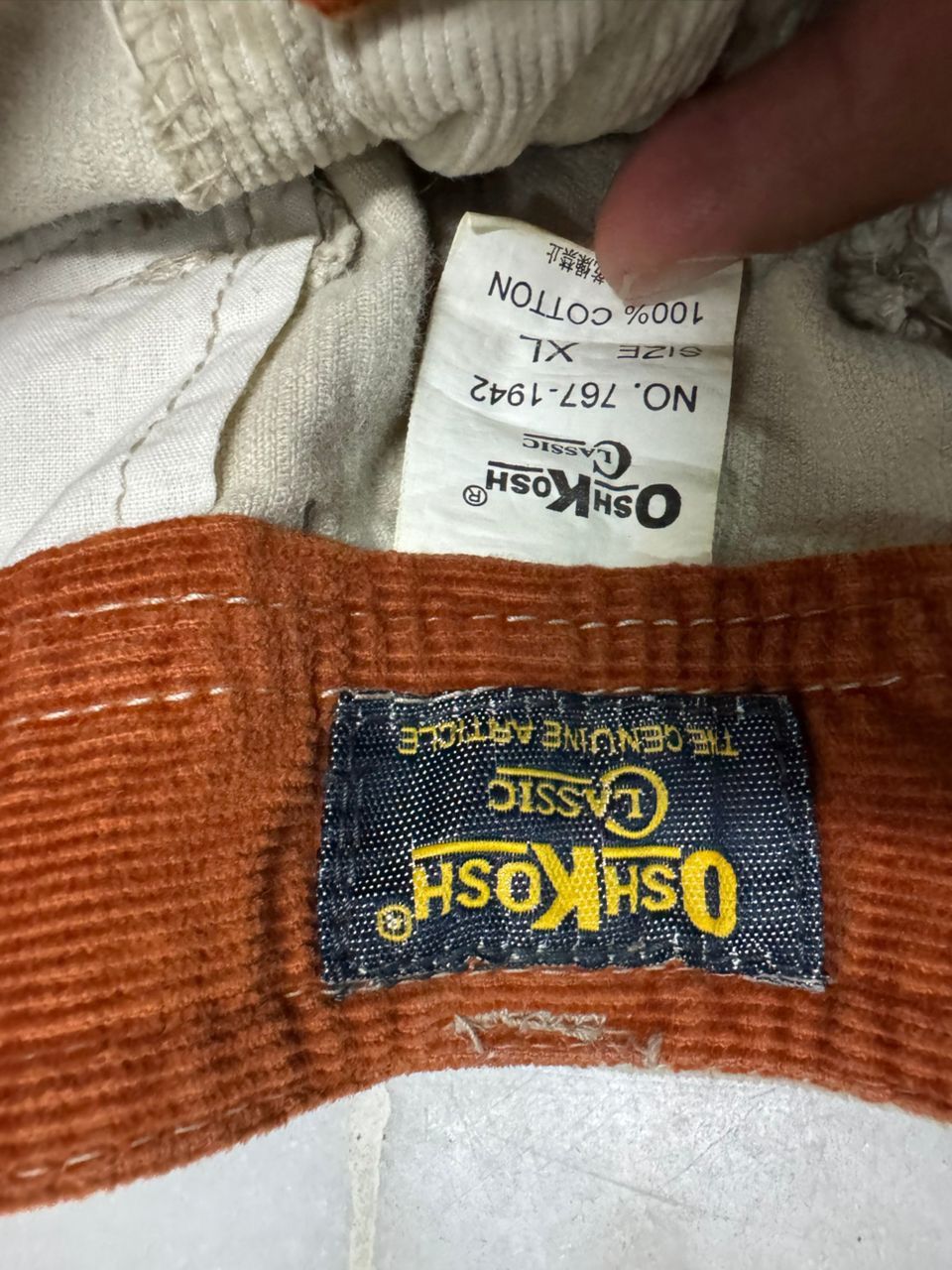 Oshkosh 💥90s Oshkosh Cordoroi Tactical Parachute Cargo Double Knee Size US 31 - 11 Thumbnail