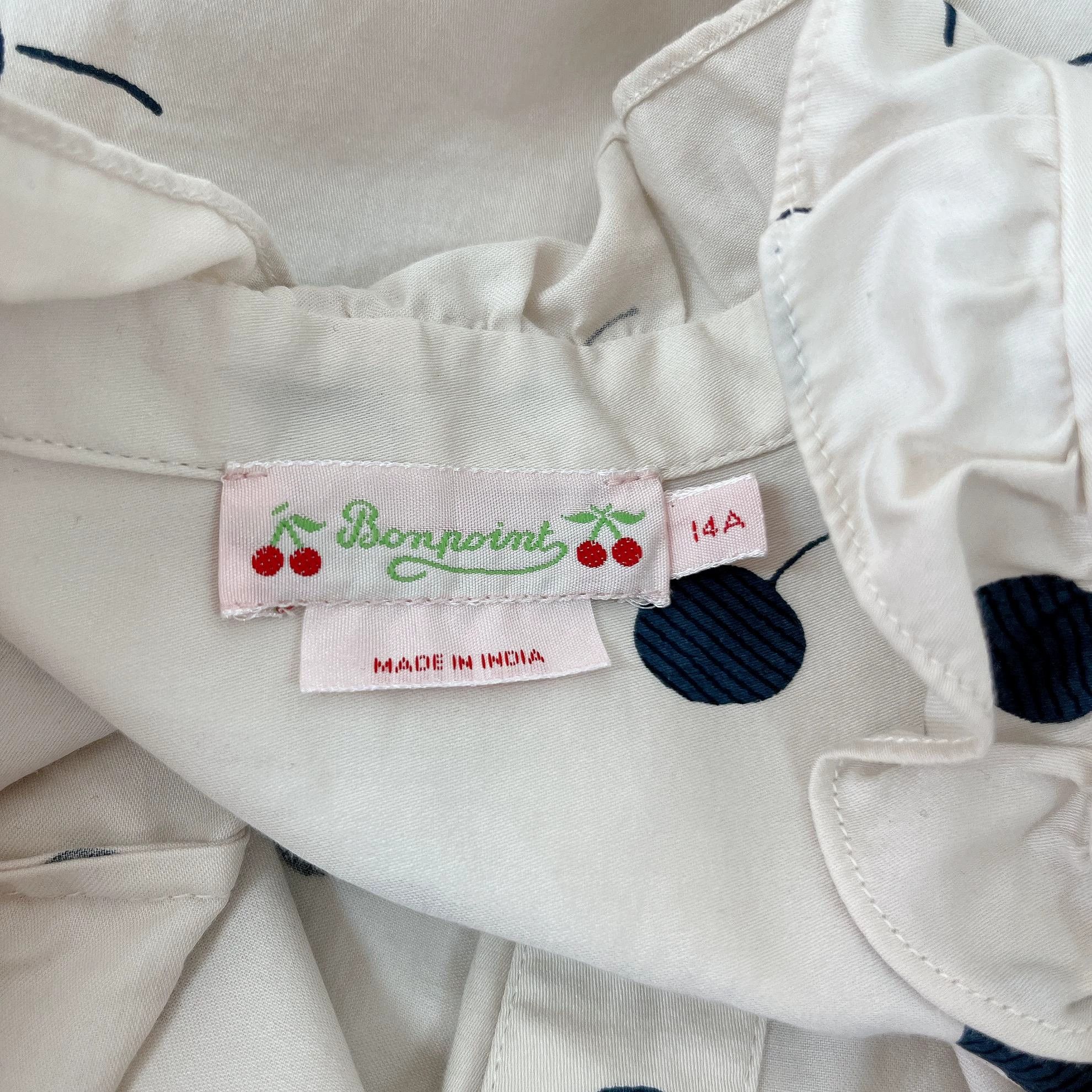 Other Bonpoint White Cherry Print Shirt 14A Size XS / US 0-2 / IT 36-38 - 7 Thumbnail