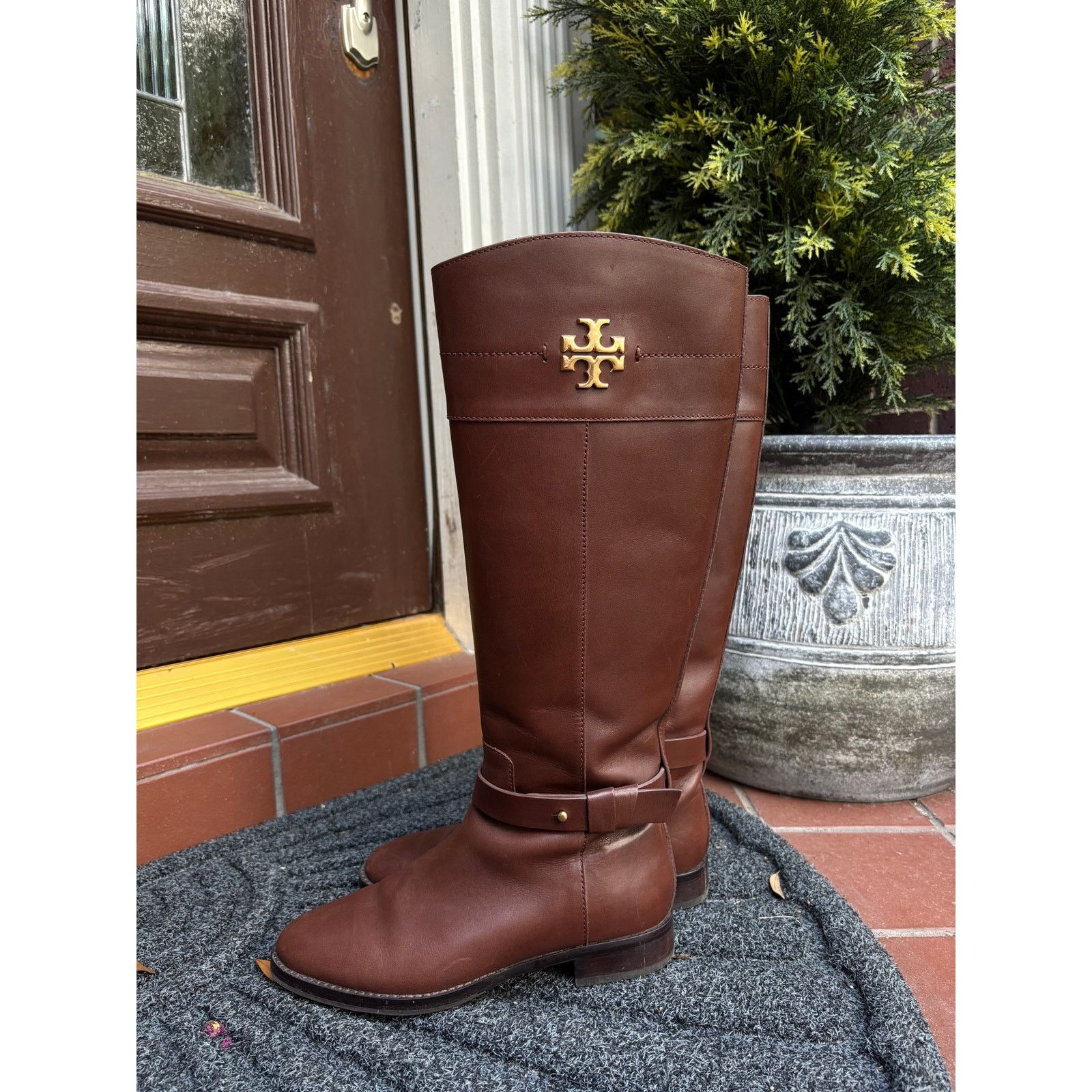 Tory Burch Everly Knee High Boot Perfect Brown Size 6.5 M