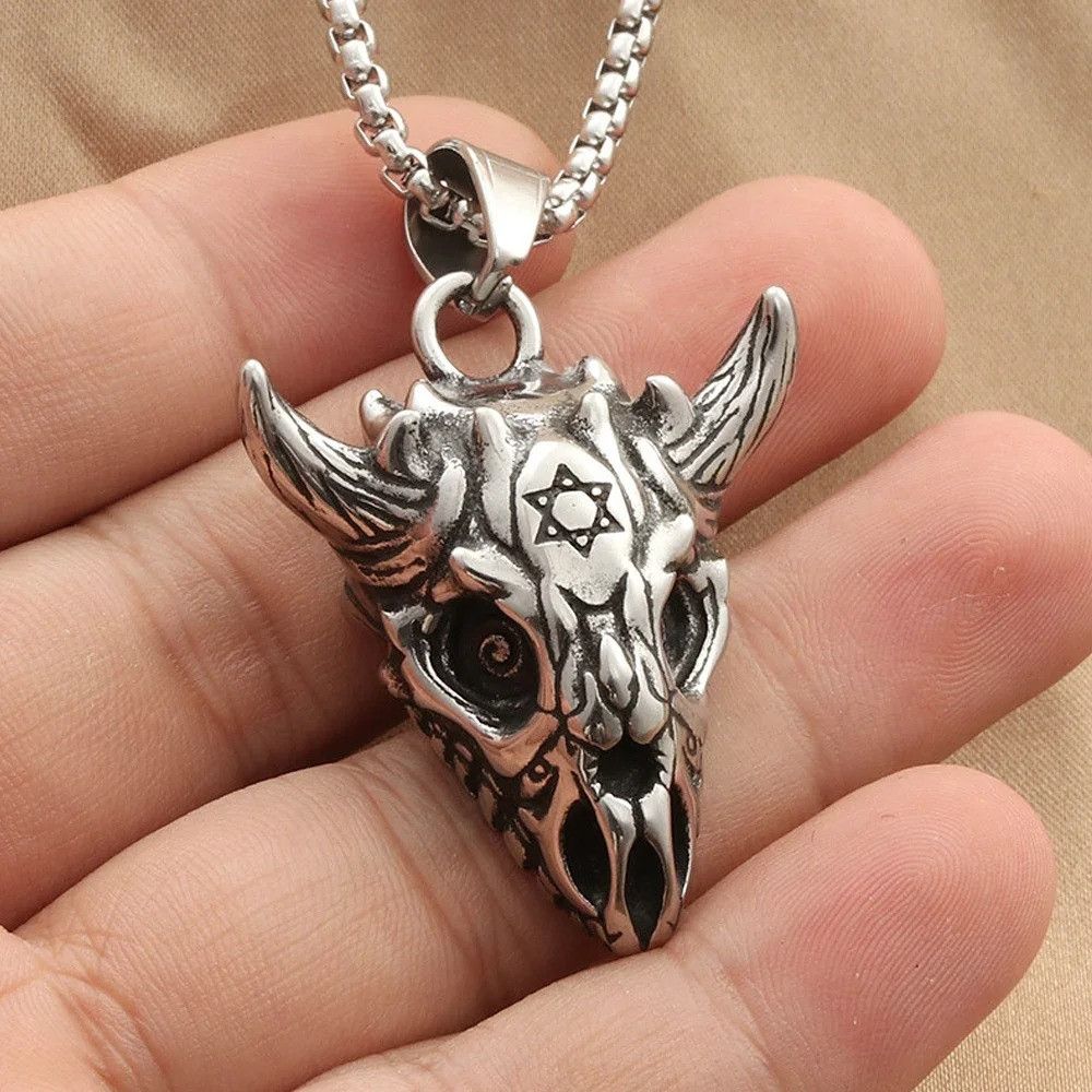 Jewelry Goat Head Pendant Necklace Size ONE SIZE - 4 Thumbnail
