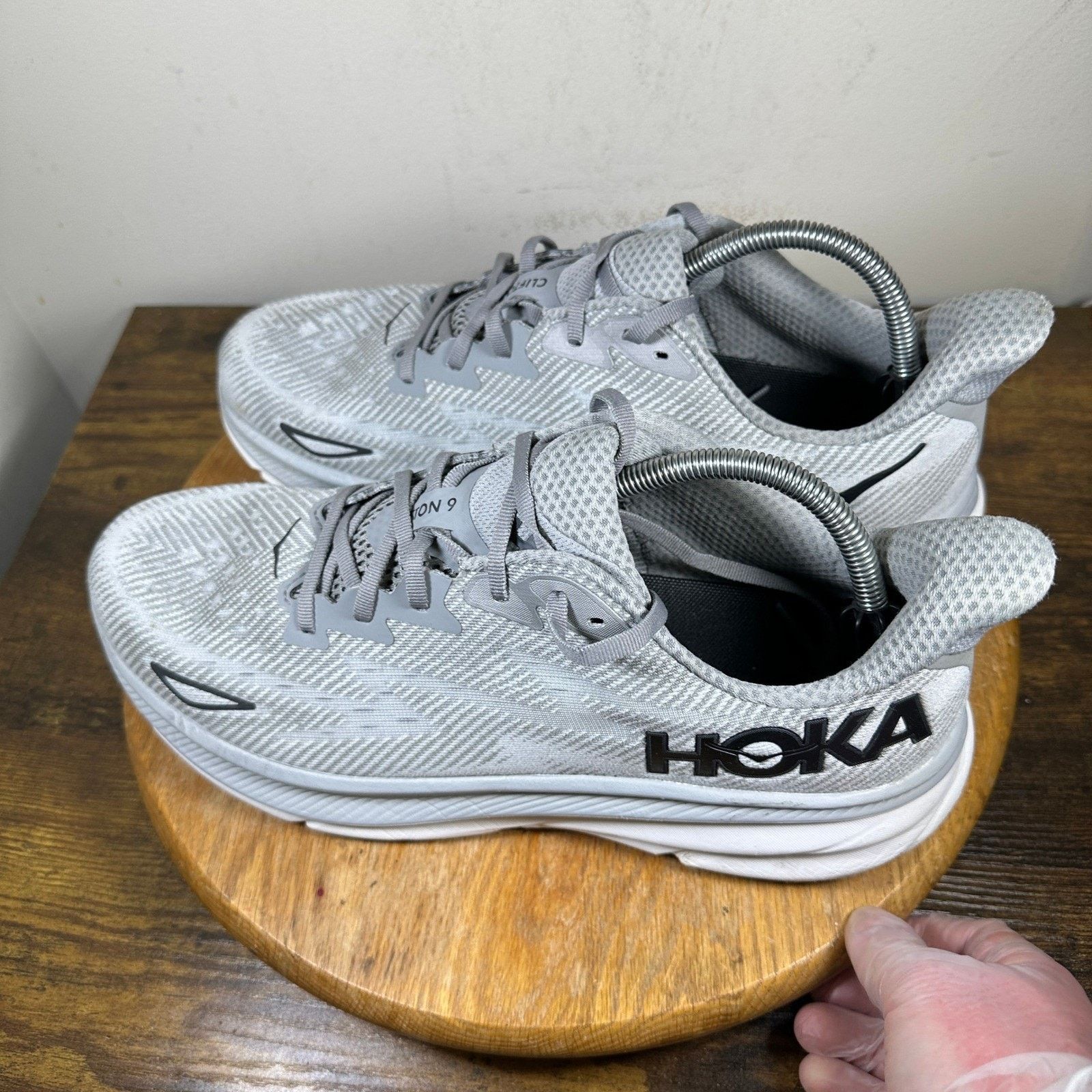 Hoka One One Clifton 9 Mens Size 11.5D Grey Running Shoes Athletic Gym Sneakers Just a few HOKA Bondi 9 & Clifton 10 color-ups! ? main image 3