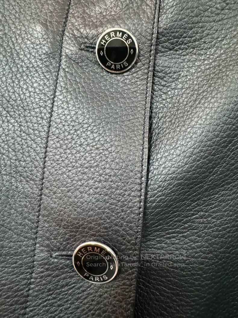 Hermes Hermes Black Leather Short Skirt Size 25" / US 0 / IT 36 - 4 Thumbnail