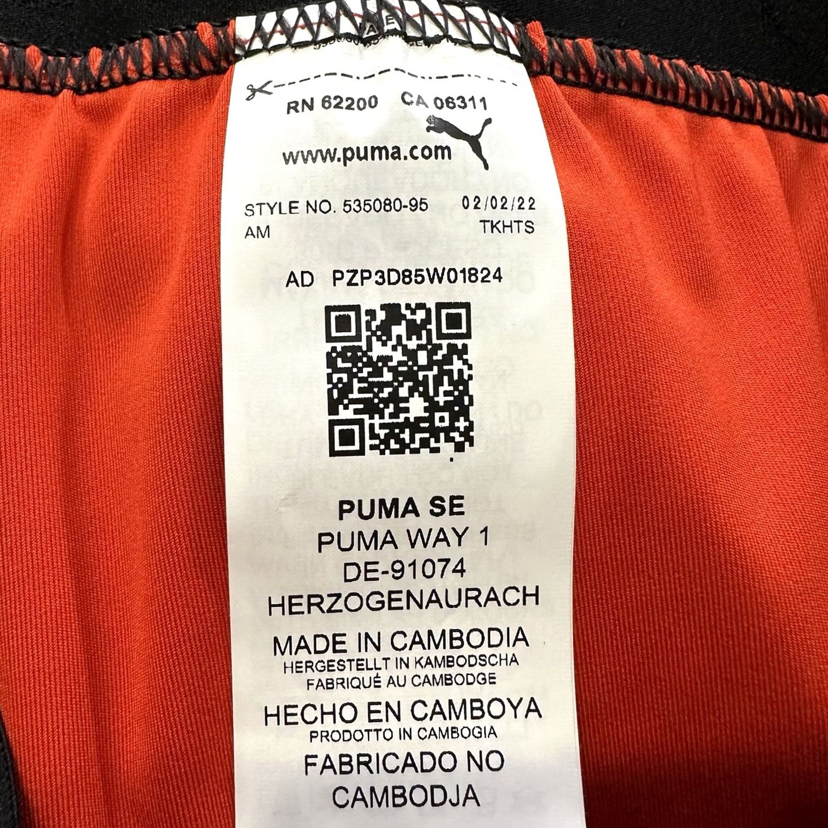 Puma PUMA Half Tights Womens XL Vogue Biker Shorts 8” Inseam Red Black Size 40" / US 18 - 6 Thumbnail