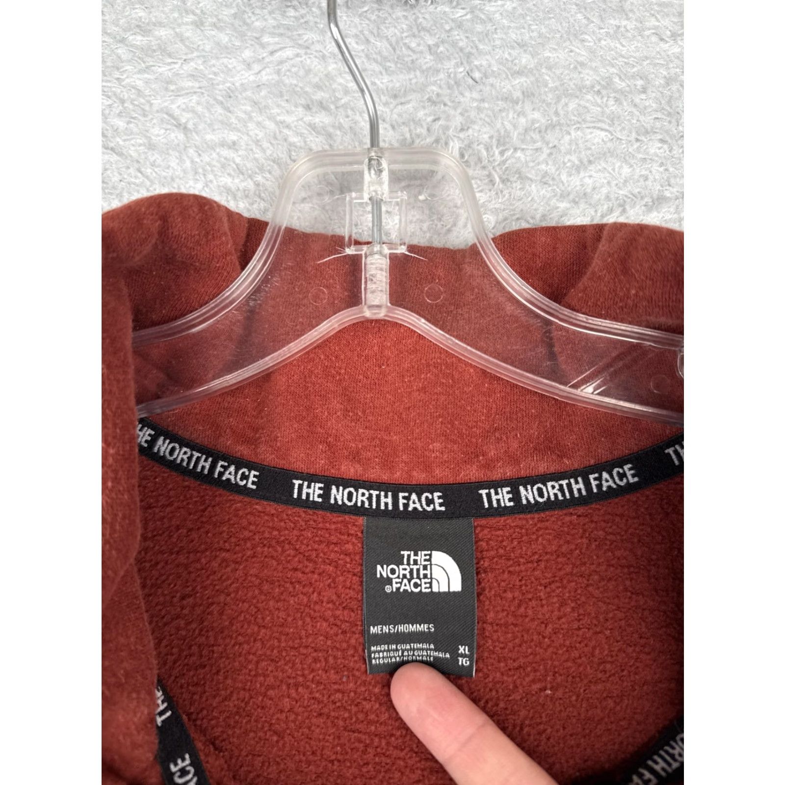 The North Face The North Face Sweatshirt Mens XL Rust Red Quarter Snap Fleece Pullover Logo Size US XL / EU 56 / 4 - 7 Thumbnail
