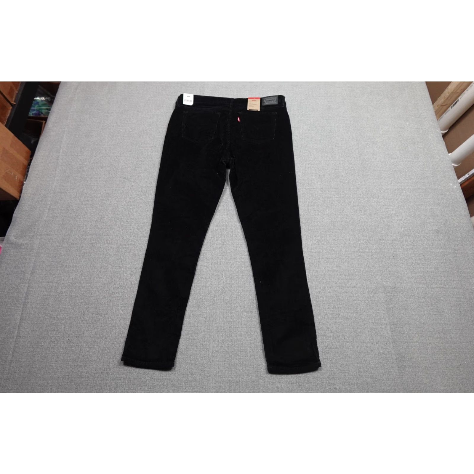 Levi's Levi's 711 Skinny Jeans Womens 33x30 Black Corduroy Mid Rise Stretch Jeans Size 24" / US 00 / IT 34 - 6 Thumbnail