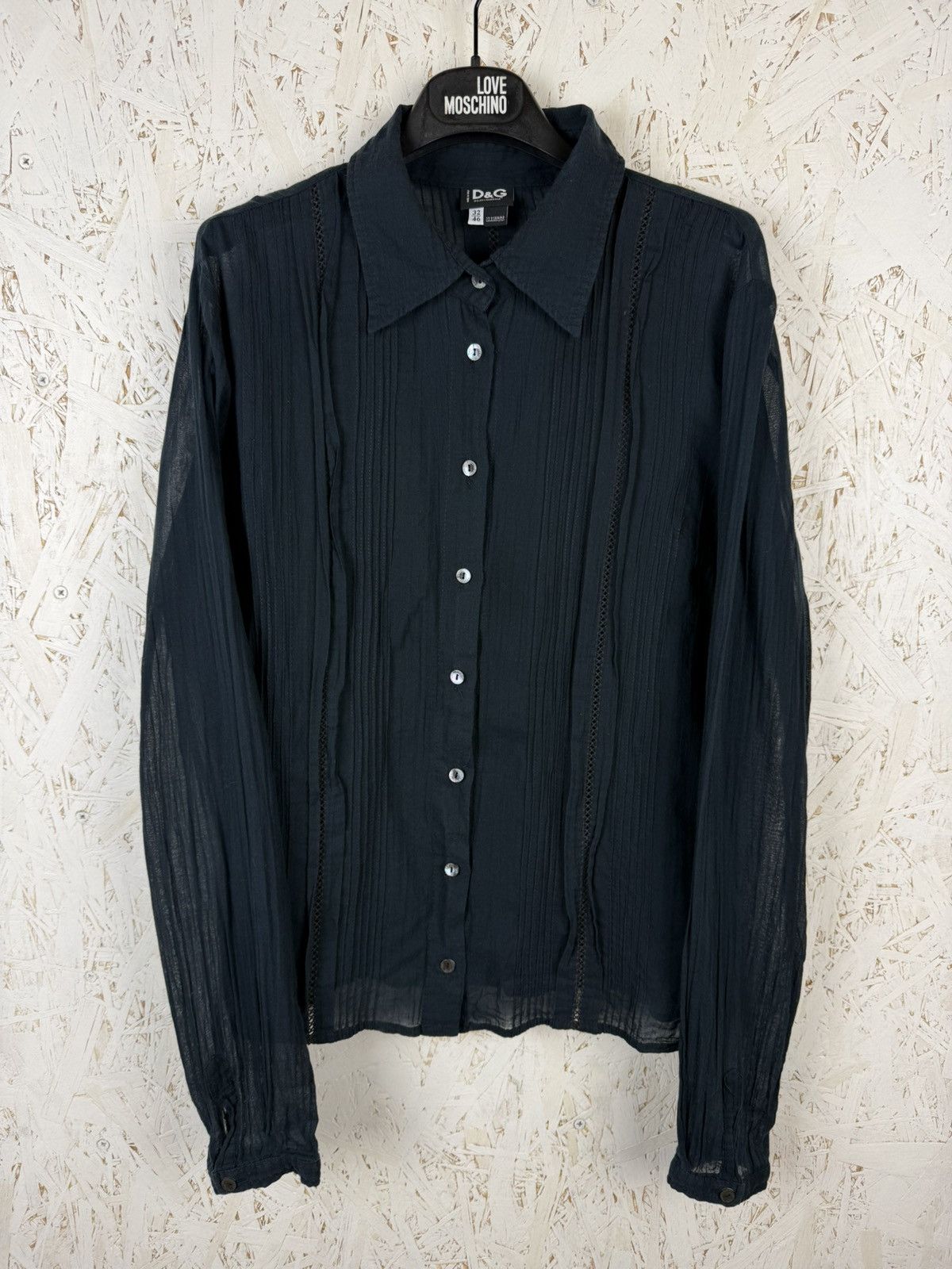 Dolce & Gabbana Vintage Dolce & Gabbana Pleated Button Up Long Sleeve Shirt Size S / US 4 / IT 40 - 1 Thumbnail