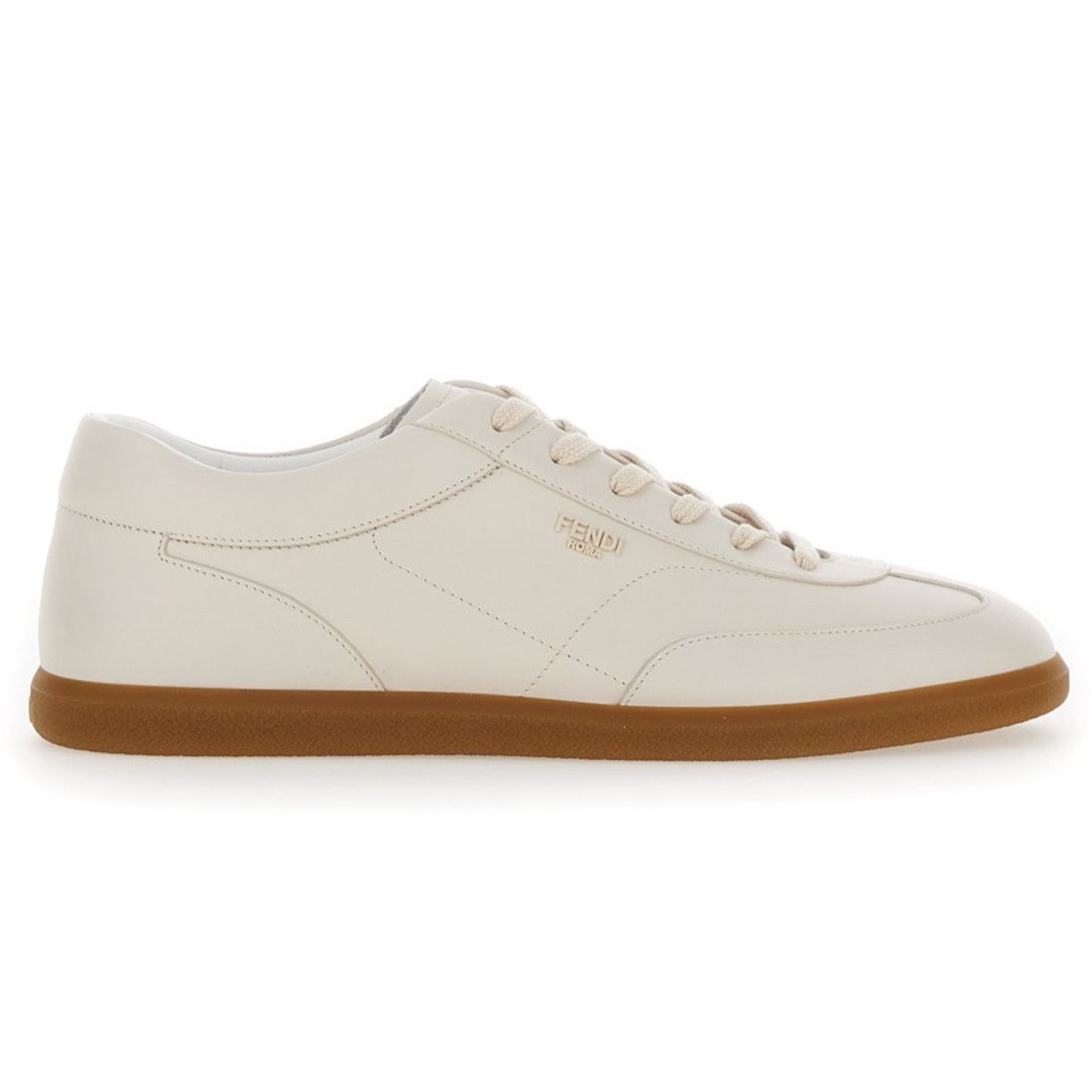 Fendi Fendi Light Bianco Ice White Leather Low Top Sneakers US 12 Size US 12 / EU 45 - 1 Thumbnail