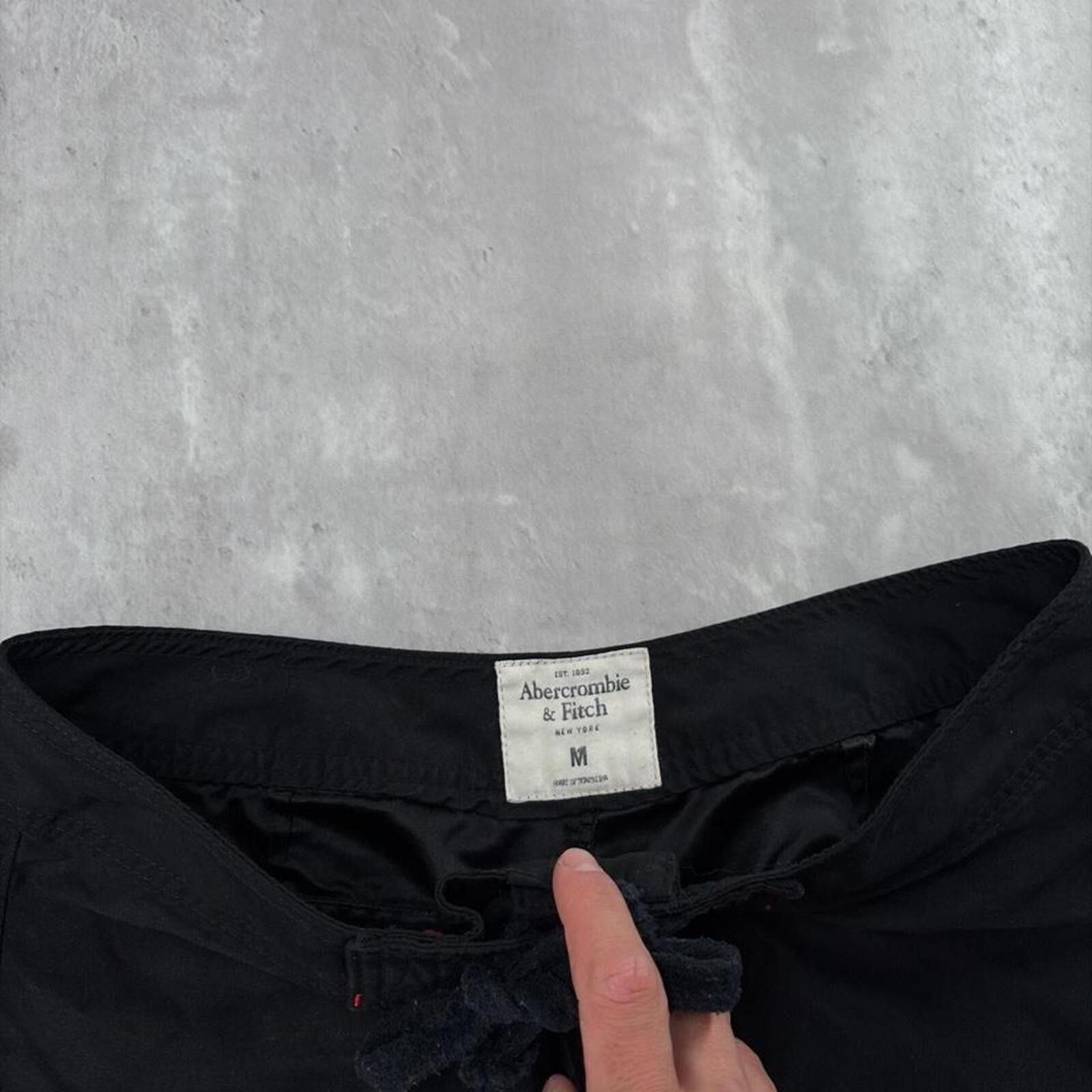 Abercrombie & Fitch Y2K Black Abercrombie & Fitch Grunge Surf Baggy Board Shorts Size US 32 / EU 48 - 5 Thumbnail