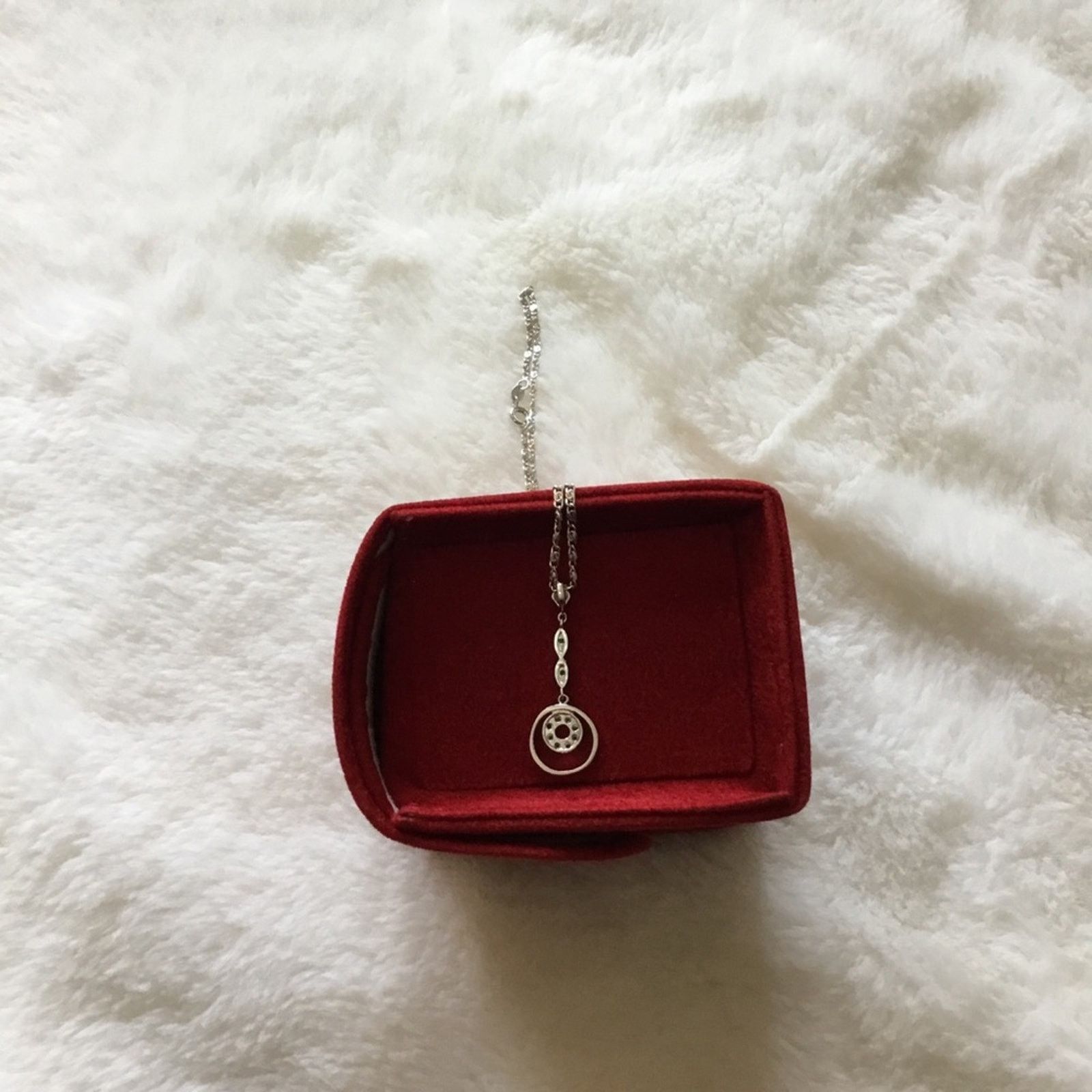 Other Silver Double Circle Sparkling Necklace Size ONE SIZE - 5 Thumbnail