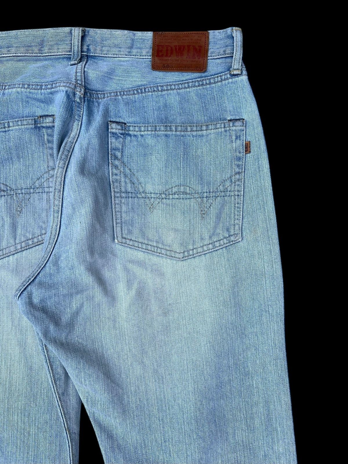Edwin 2000s Edwin 505 Distressed Aging Mud Denim Selvedge Jeans Size US 32 / EU 48 - 18 Thumbnail