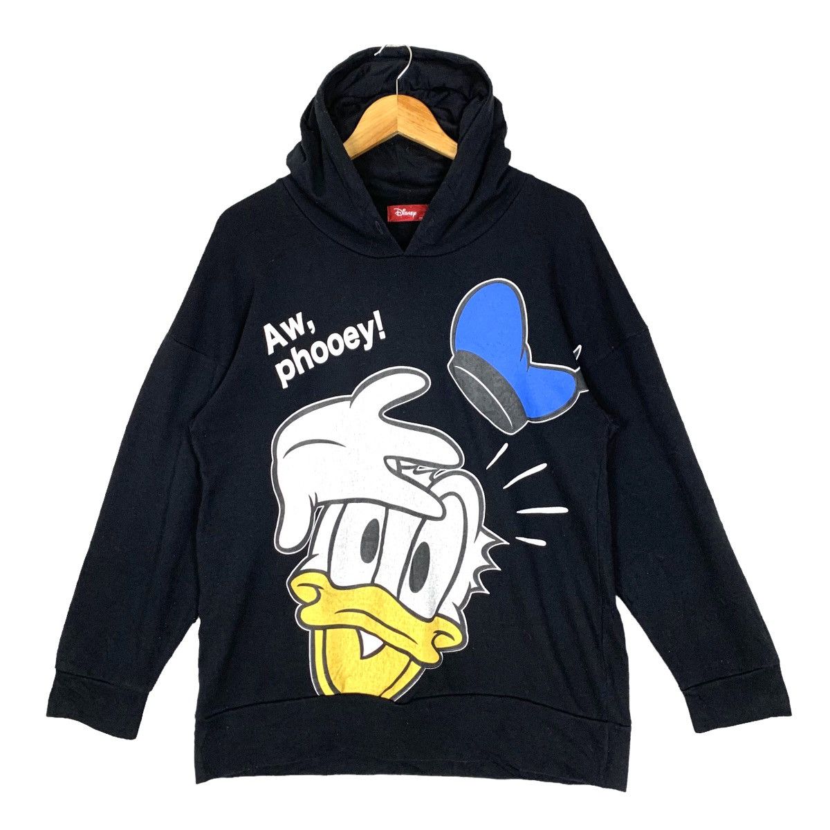 image of Donald Duck & Chip N Dale Cartoon Network Hoodie in Black, Men's (Size Medium)