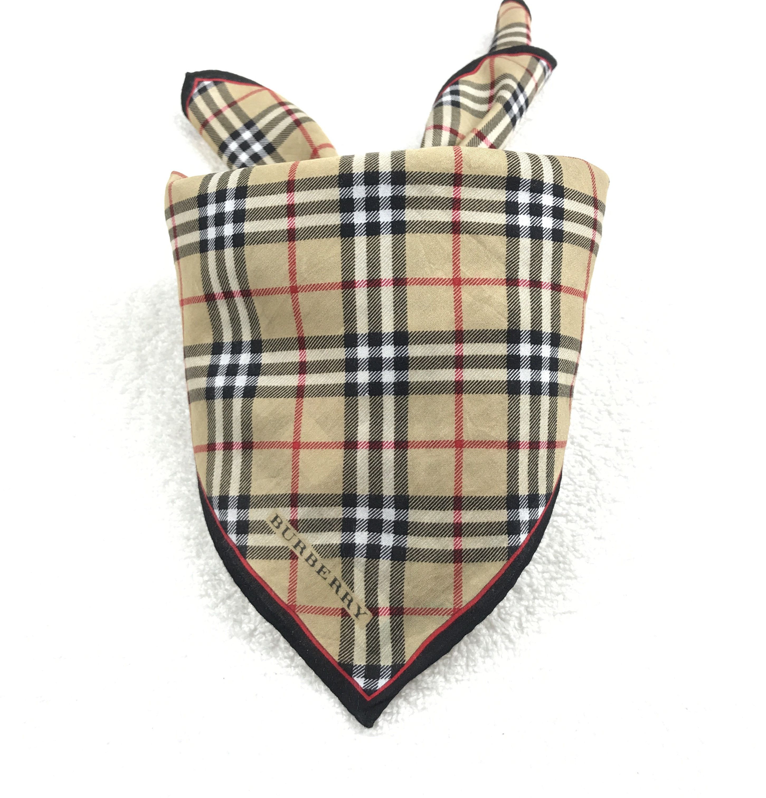 Burberry × Vintage Vintage Burberry Nova Check Bandana Neckerchief Handkerchief Size ONE SIZE - 3 Thumbnail