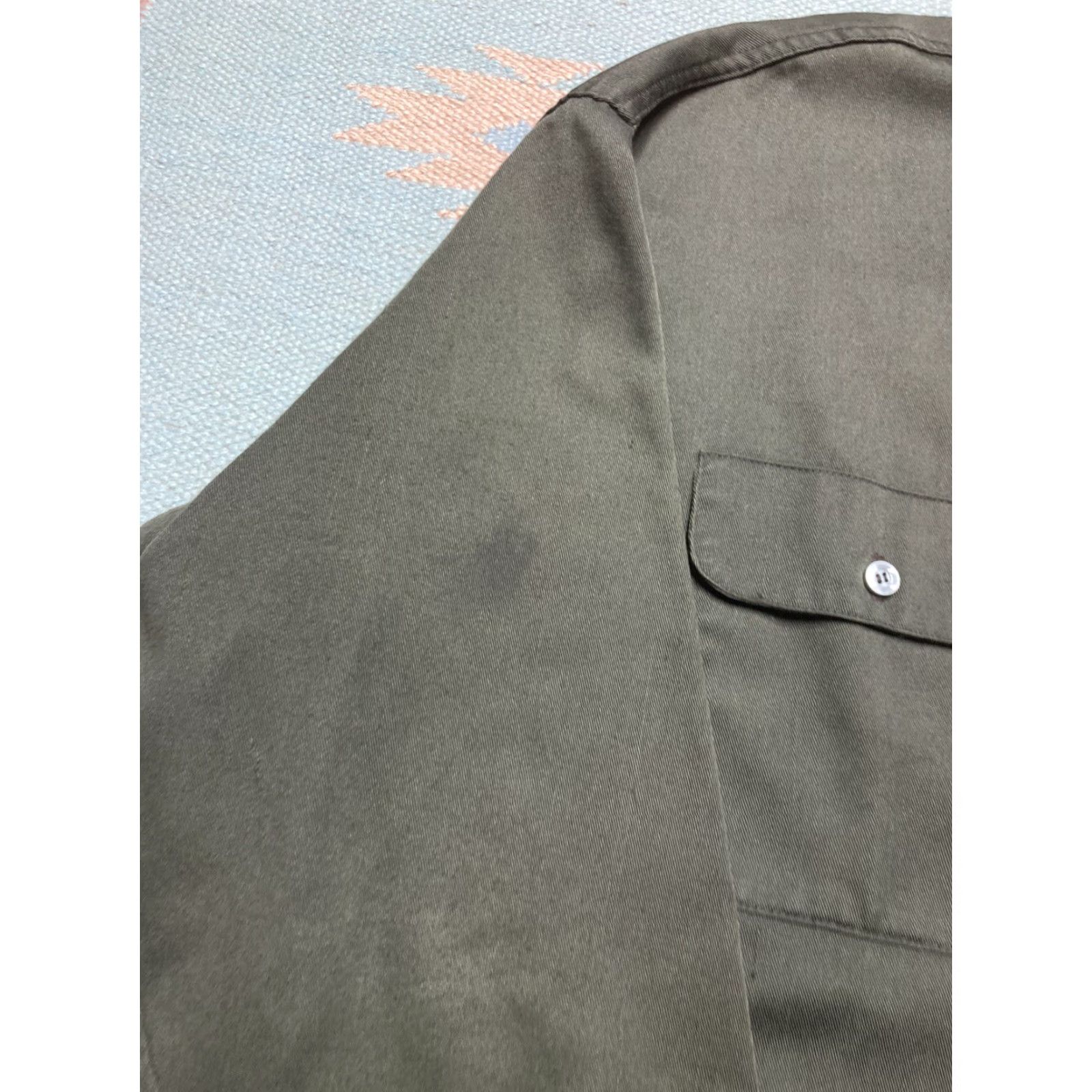 Vintage VINTAGE 50s 60s Long Sleeve Work Shirt Twill Distressed Selvedge Gussets XXL 2XL Size US XXL / EU 58 / 5 - 2 Thumbnail
