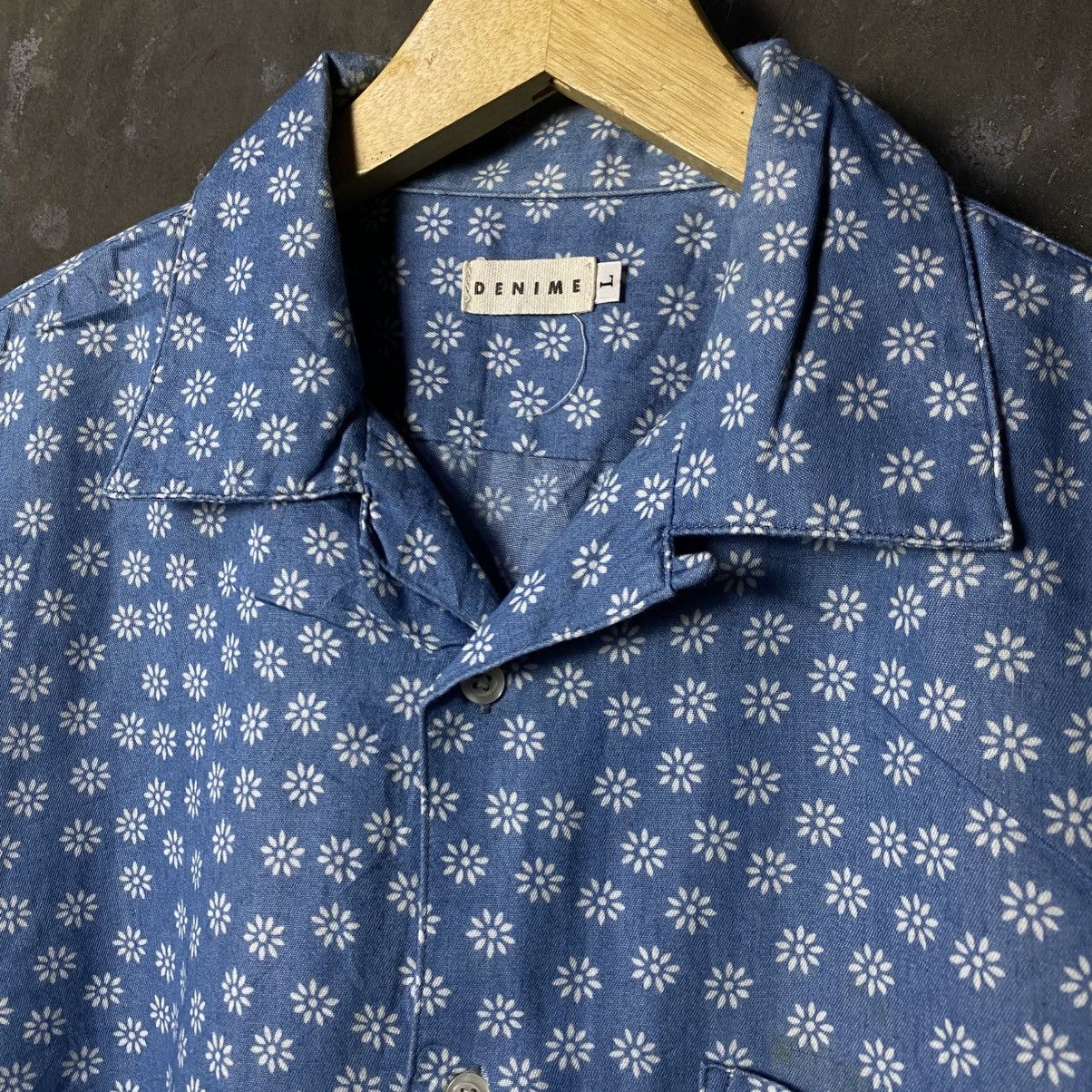 Denime × Japanese Brand denime japan 2 blend materials open collar shirt Size US L / EU 52-54 / 3 - 4 Thumbnail