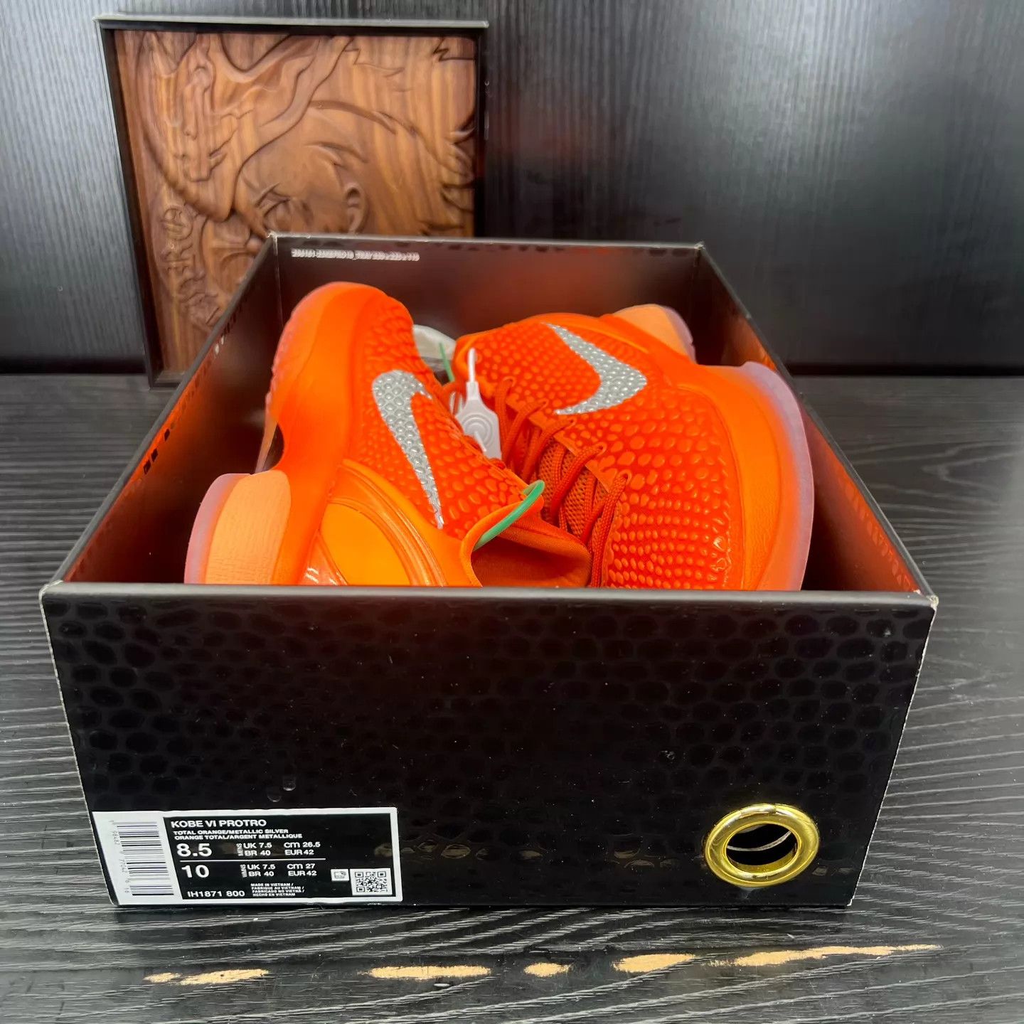 Nike ZK6 Orange Silver Size 42 Worn Box Lid Missing Size US 8.5 / EU 41-42 - 9 Thumbnail